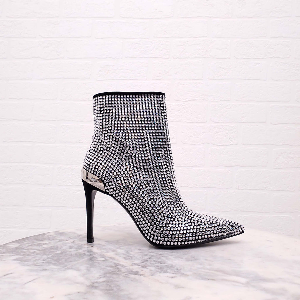 BALMAIN RHINESTONE BOOTIES - SIZE 37.5