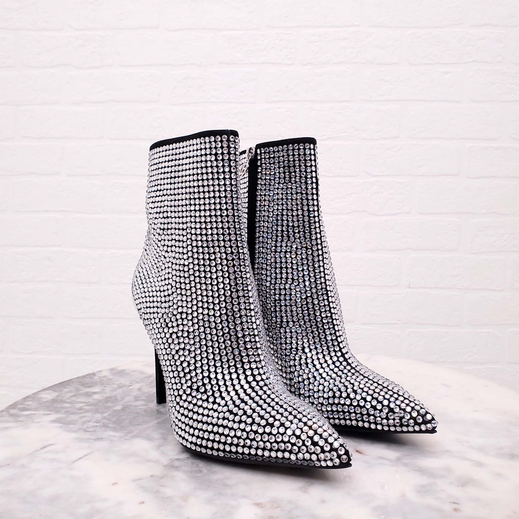 BALMAIN RHINESTONE BOOTIES - SIZE 37.5