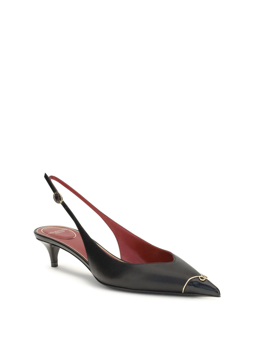 Valentino Garavani Women Vlogo Signature Kitten-Heel Slingback Pumps