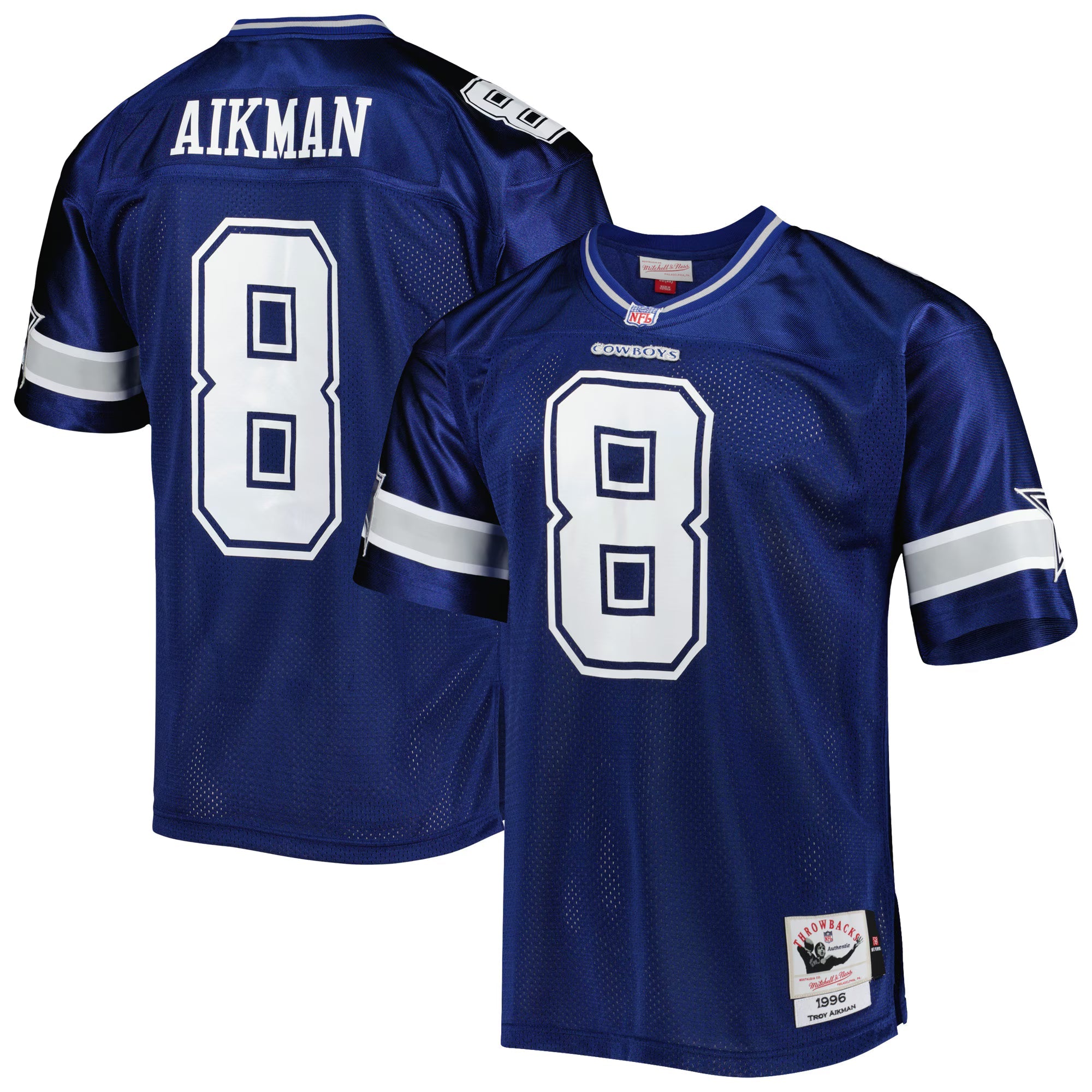 Dallas Cowboys 1996 Troy Aikman Mitchell & Ness Navy Authentic Throwback Retired Player Jersey