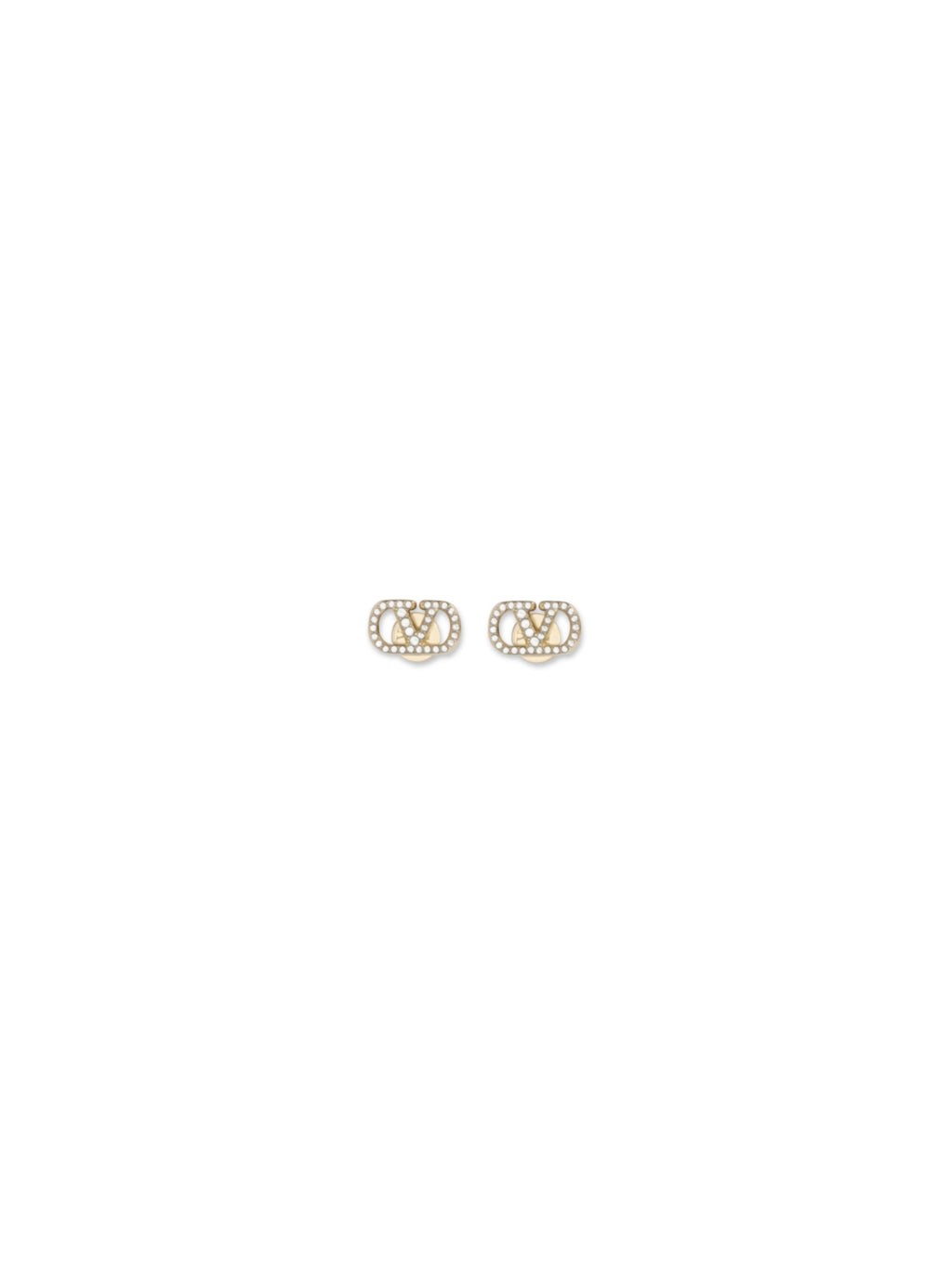 Valentino Garavani Women Vlogo Signature Earrings In Metal And Swarovski Crystals