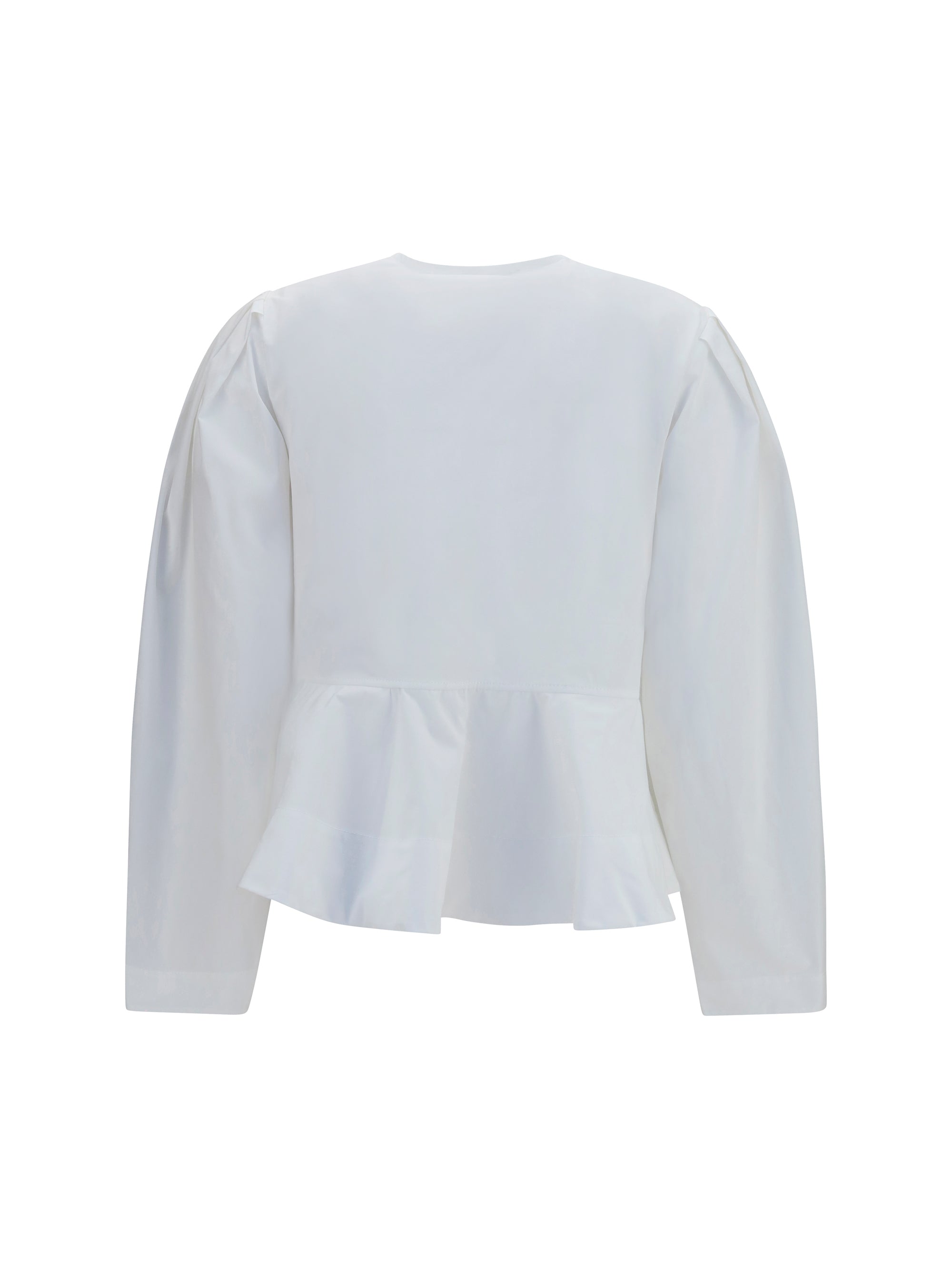 Ganni Women Cotton Poplin Blouse With Bows