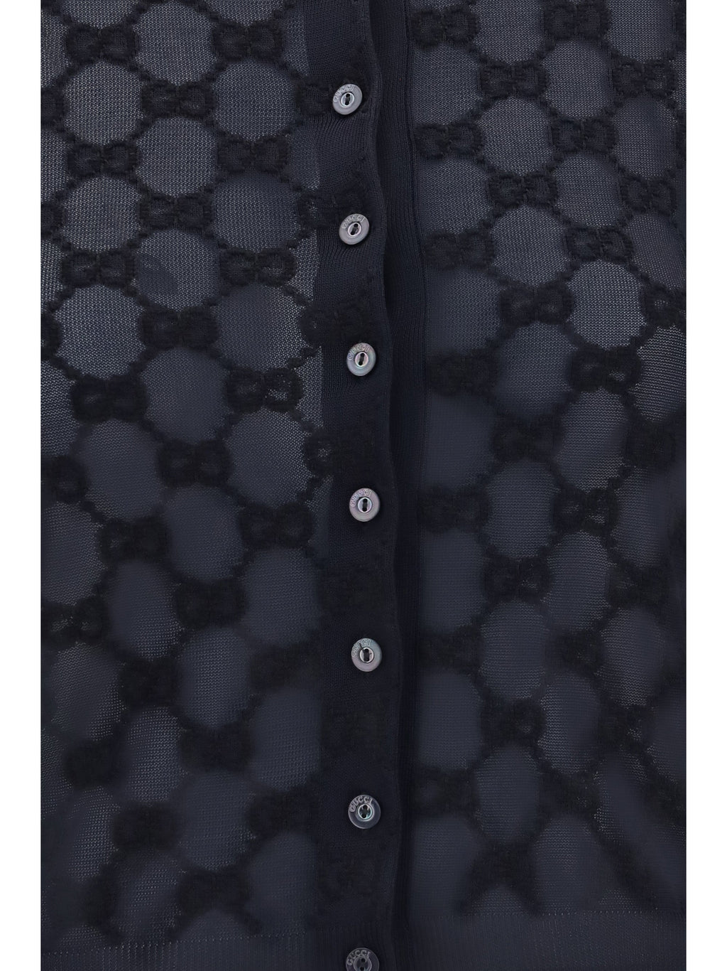 Gucci Women Gg All-Over Viscose Crepe Cardigan