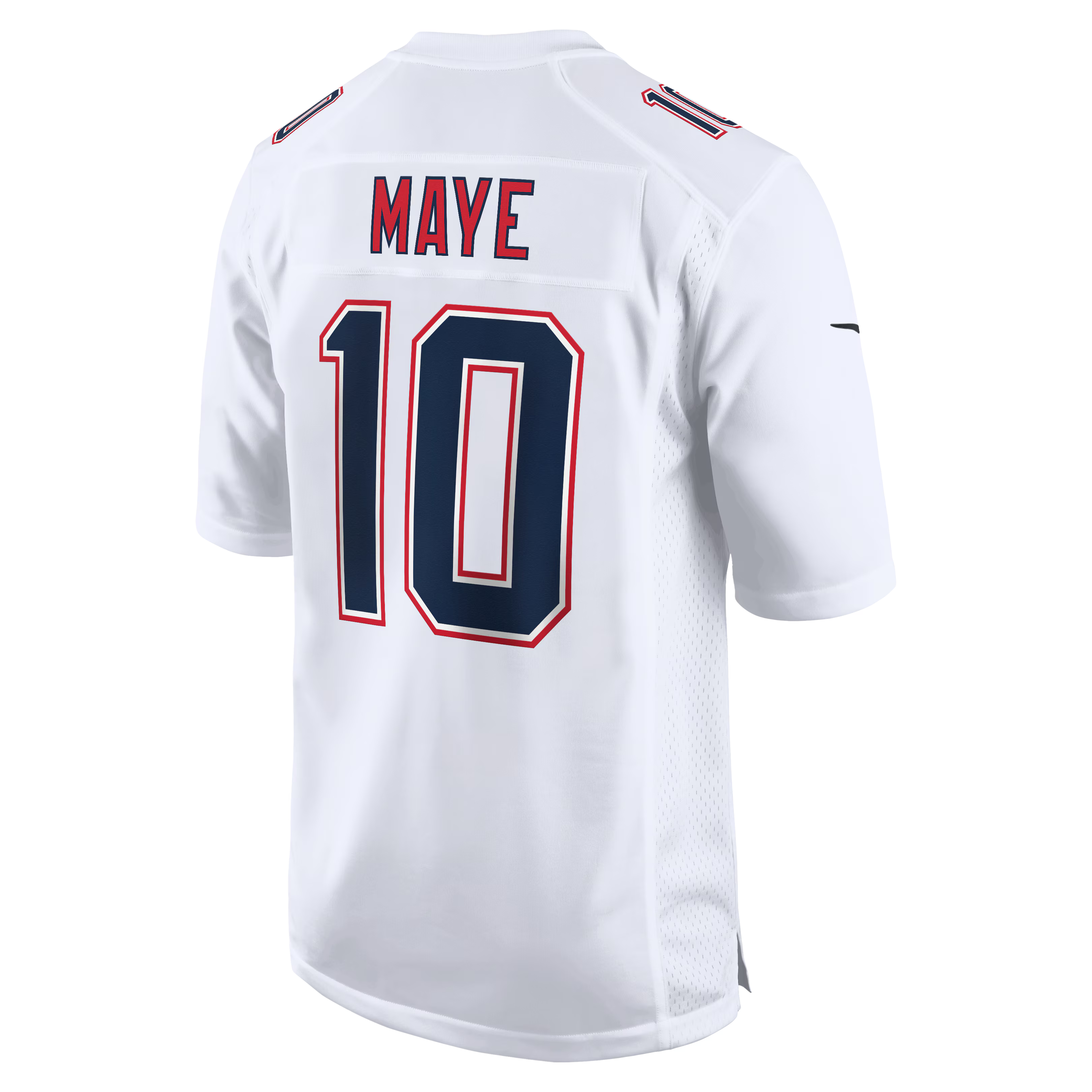 New England Patriots Drake Maye Tundra White Game Jersey