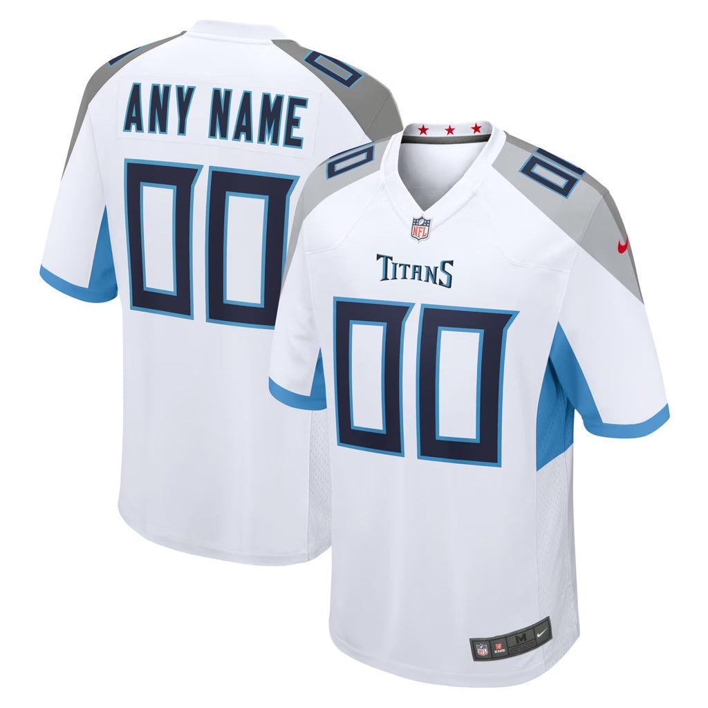 Tennessee Titans White Custom Game Jersey