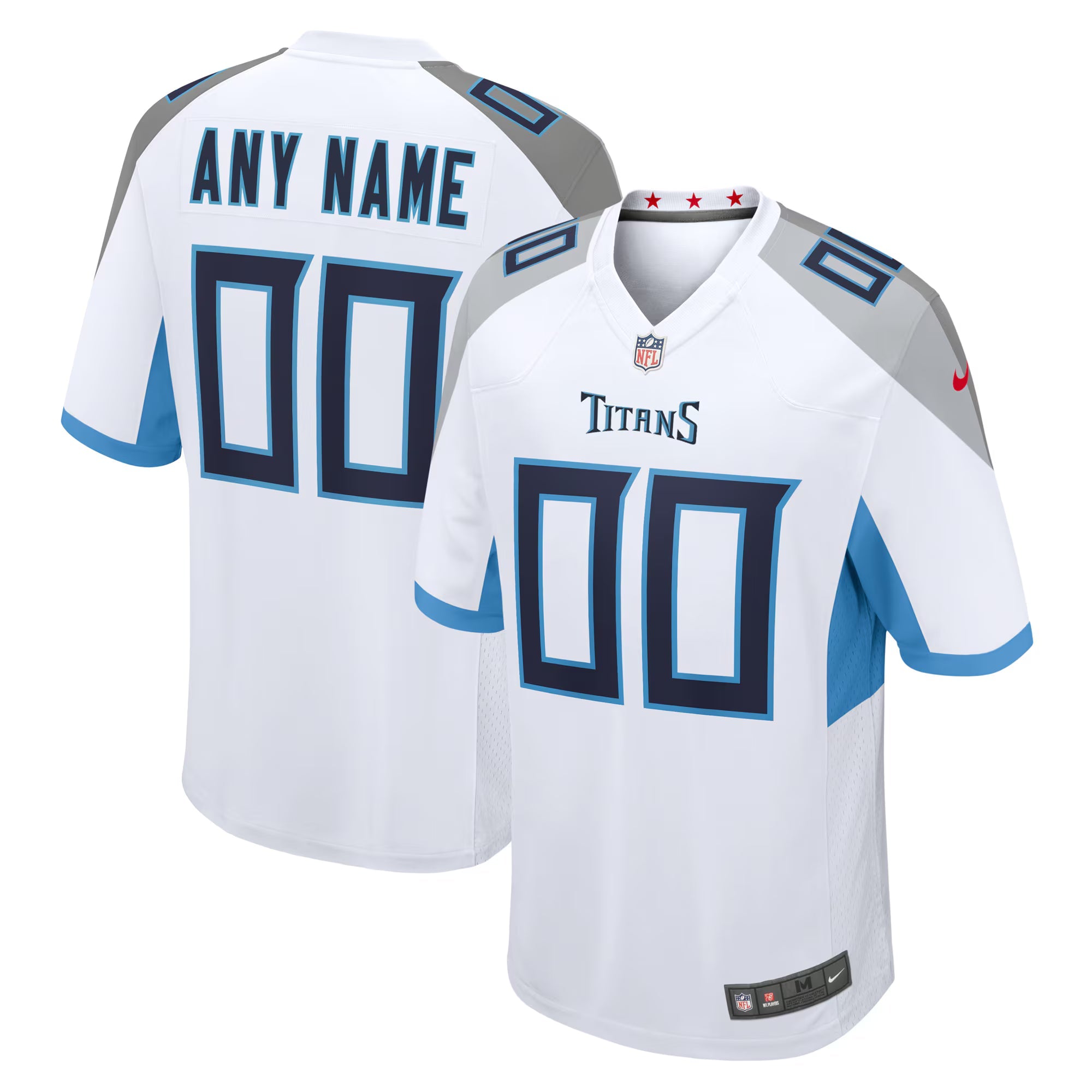 Tennessee Titans White Custom Game Jersey