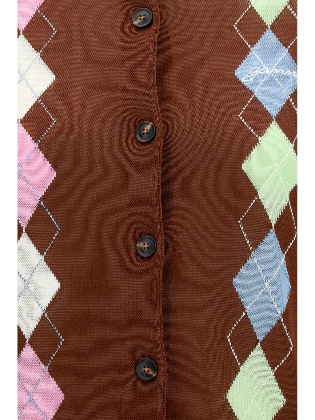 Ganni Women Diamond-Pattern Cardigan