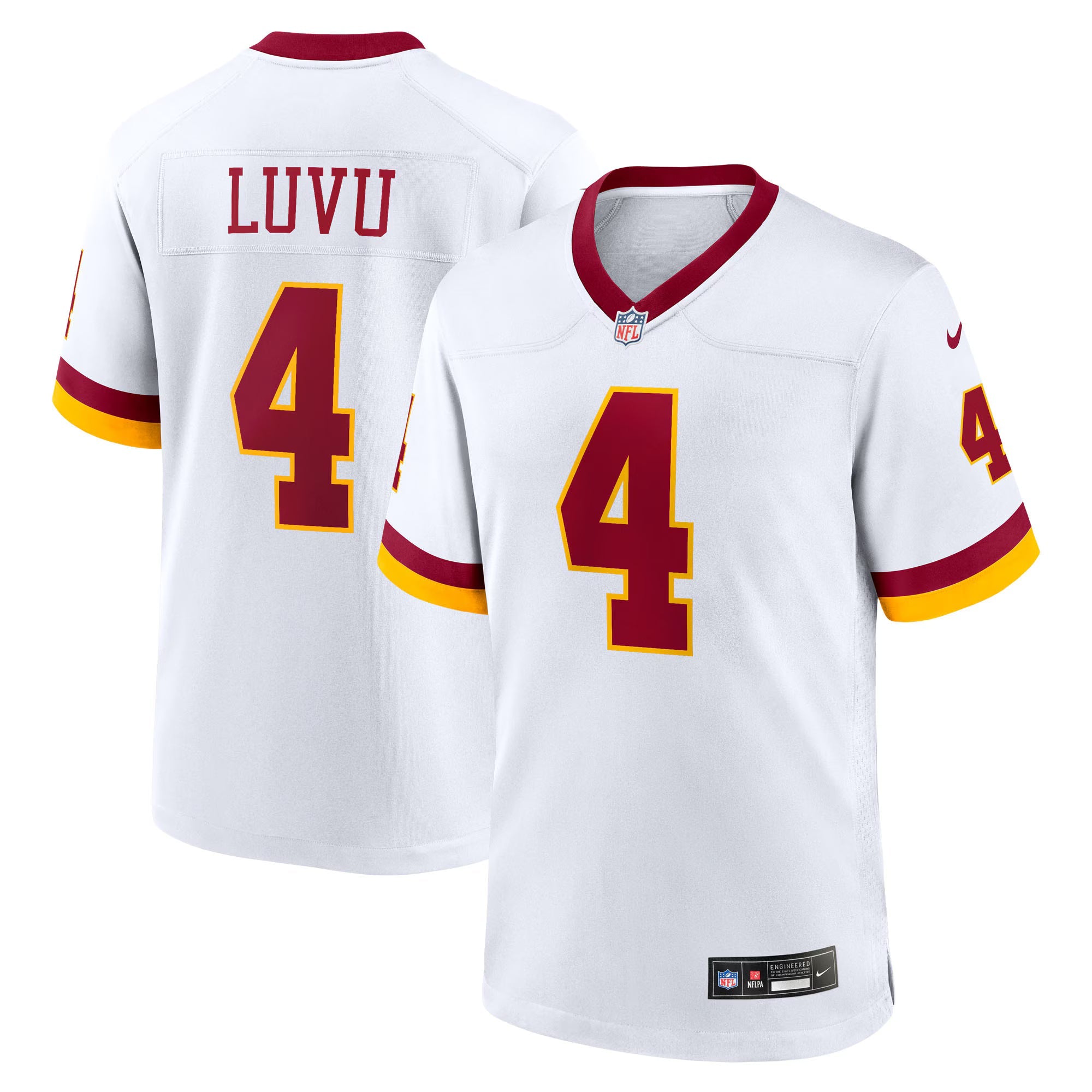 Washington Commanders Frankie Luvu White Game Super Bowl Era Jersey