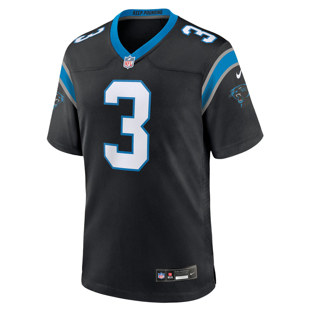 Carolina Panthers Princely Umanmielen Black Team Game Jersey