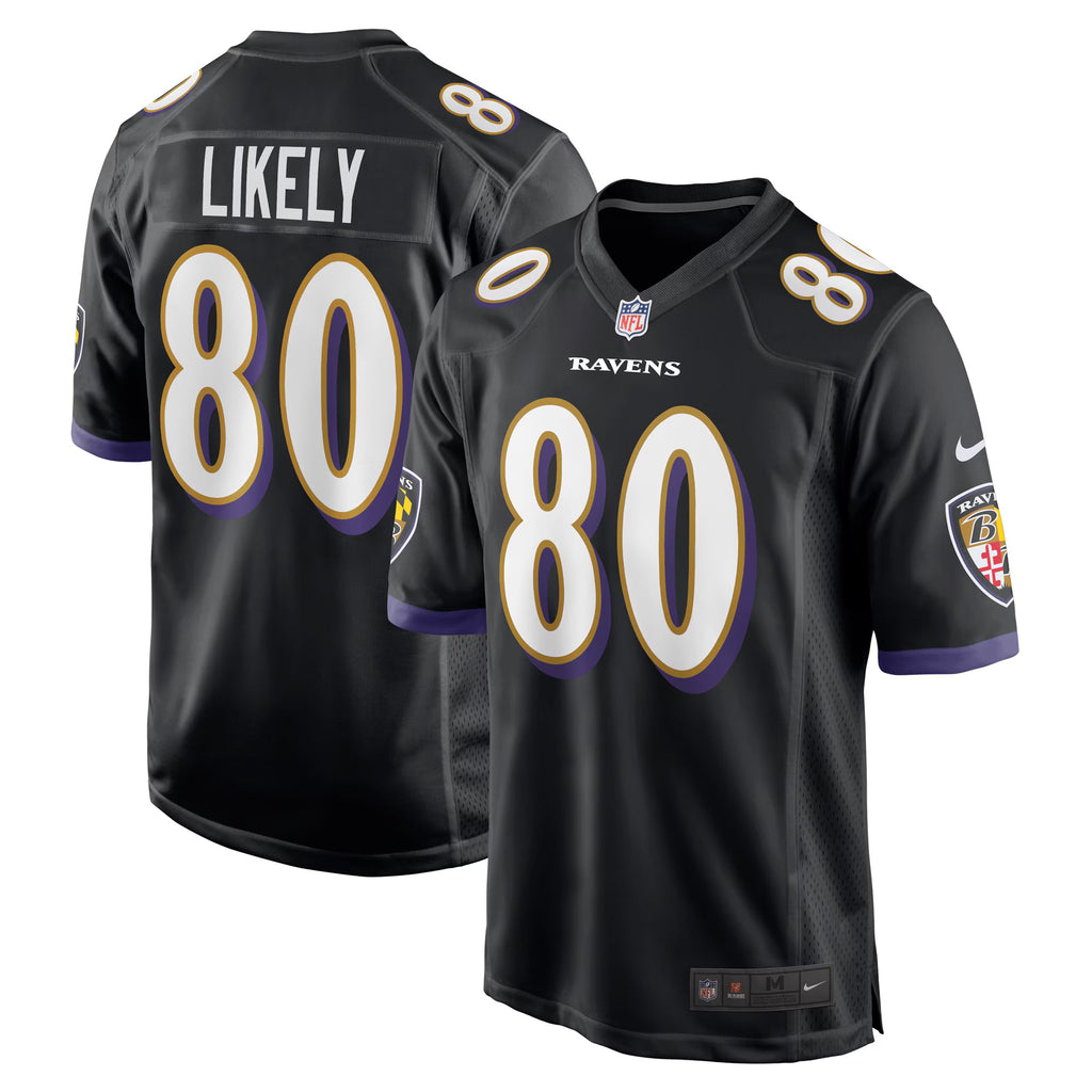 Baltimore Ravens Isaiah Likely Black Alternate Game Jersey
