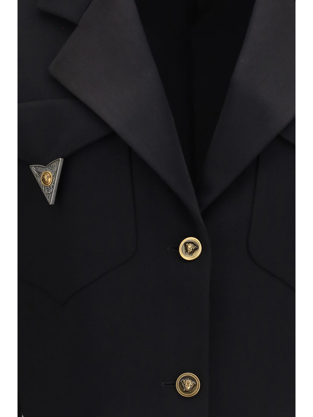 Versace Women Cropped Wool Blazer