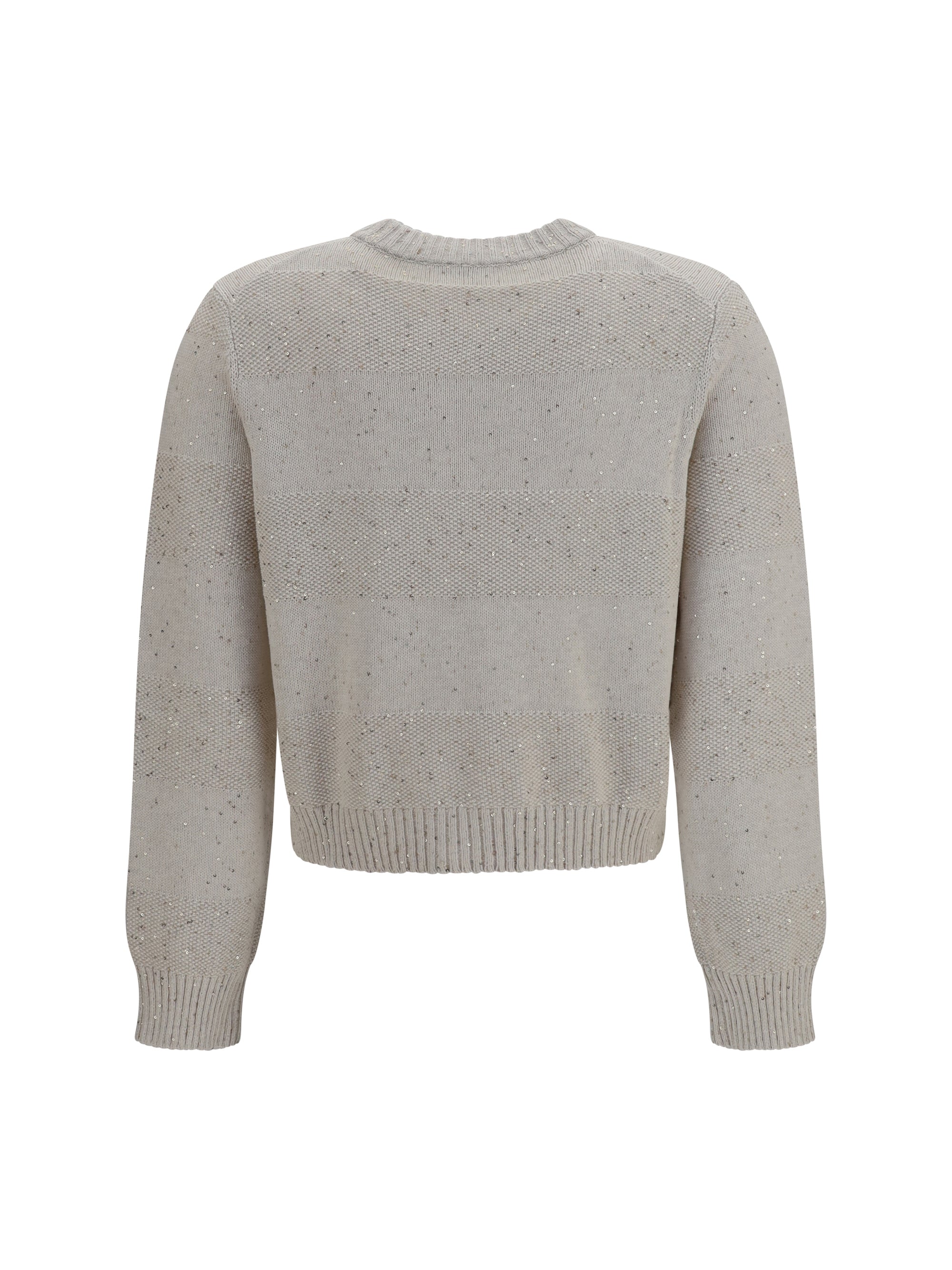 Brunello Cucinelli Women Long-Sleeve Crewneck Cotton Sweater