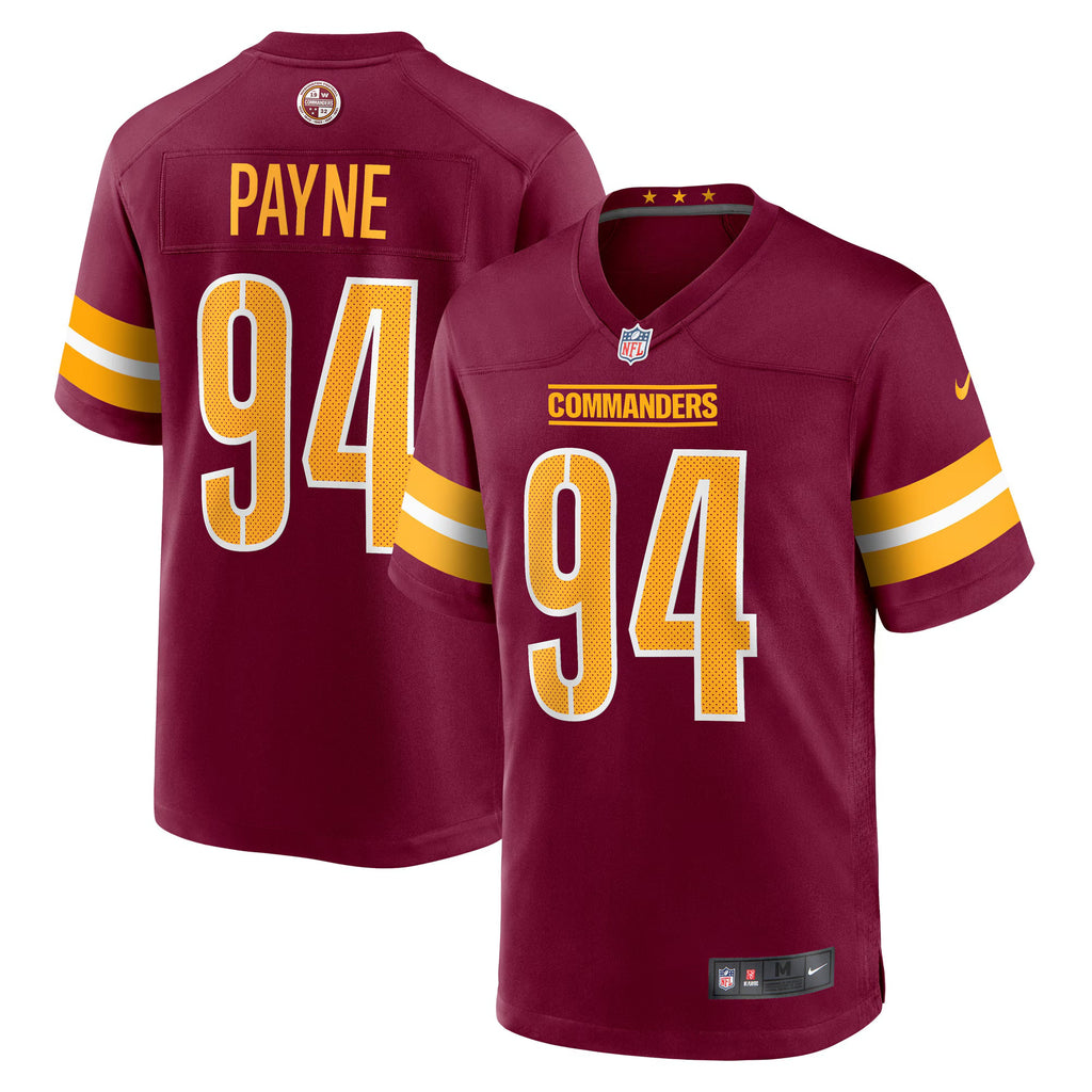 Washington Commanders Daron Payne Burgundy Player Game Jersey