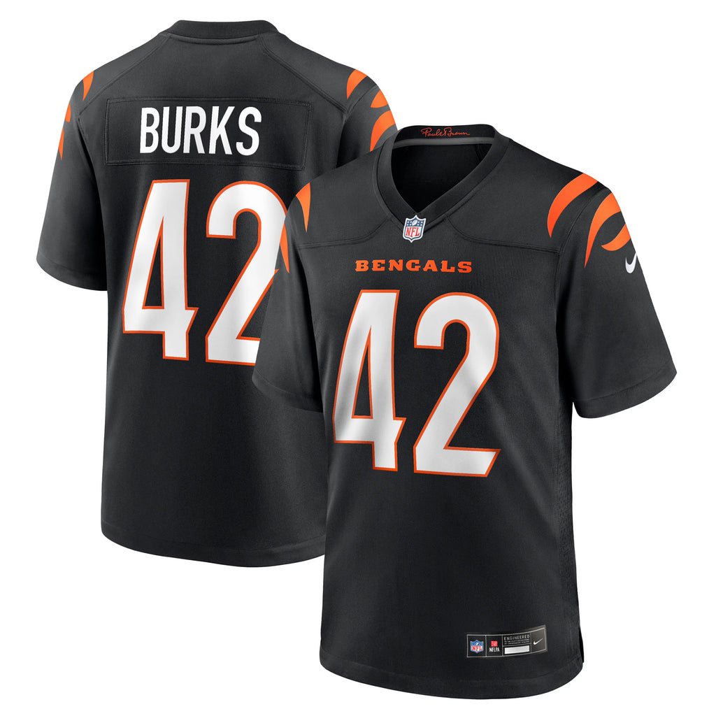 Cincinnati Bengals Oren Burks Black Team Game Jersey