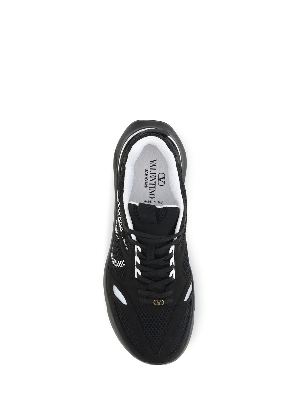 Valentino Garavani Men Demivee Mesh And Suede Sneakers