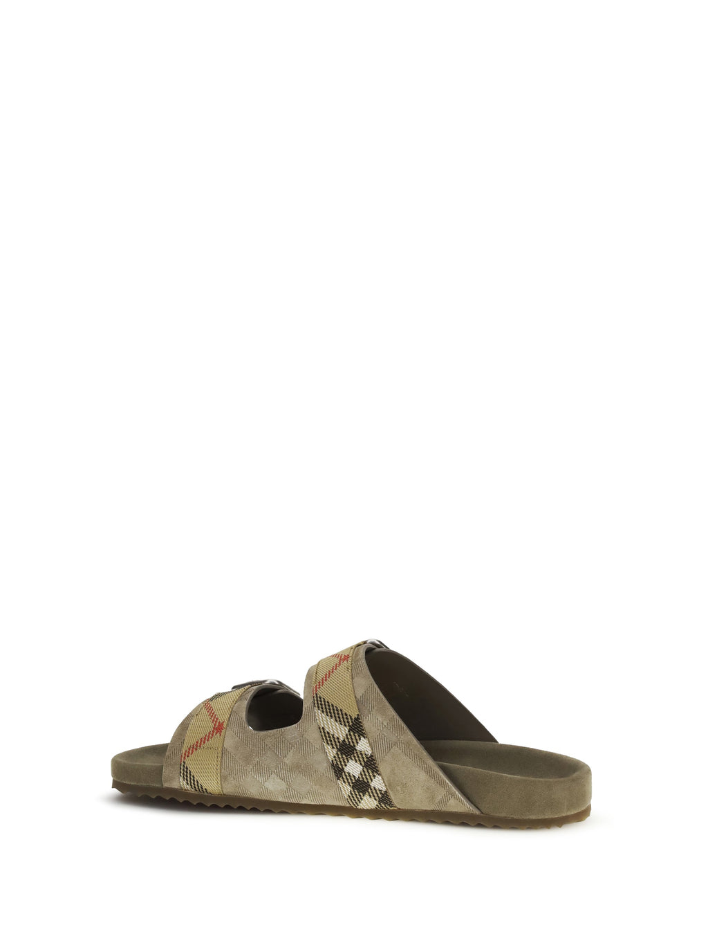Burberry Men Urchin Suede Check Sandals