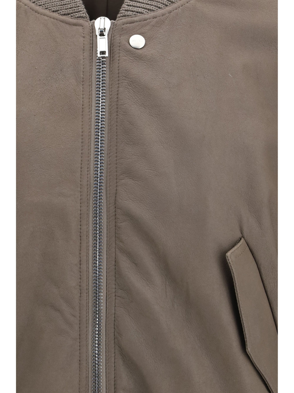 Rick Owens Men Secchia Flight Bomber In Lambskin Leather With Padding