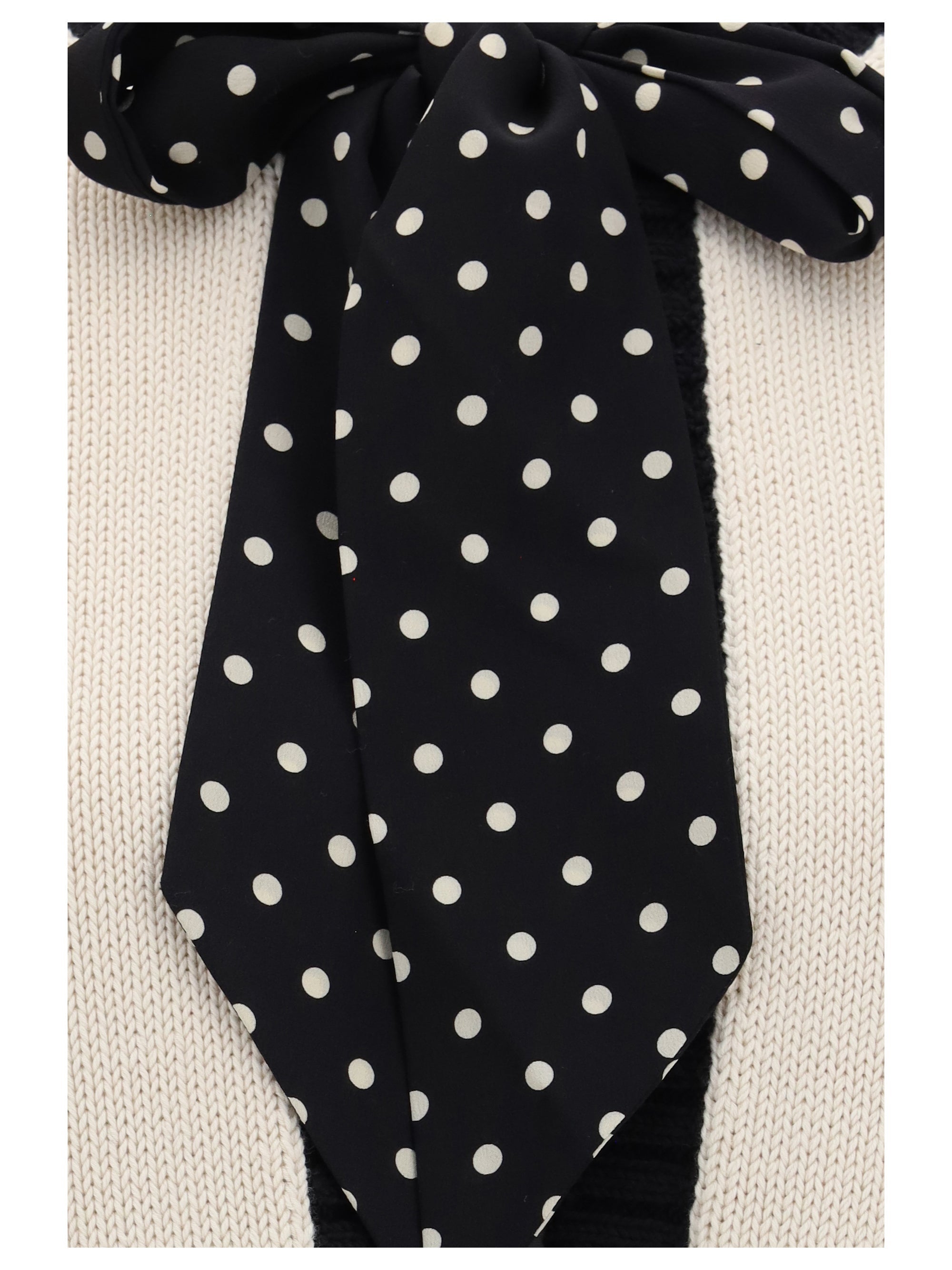 Valentino Women Open Polka-Dot Bow Cardigan