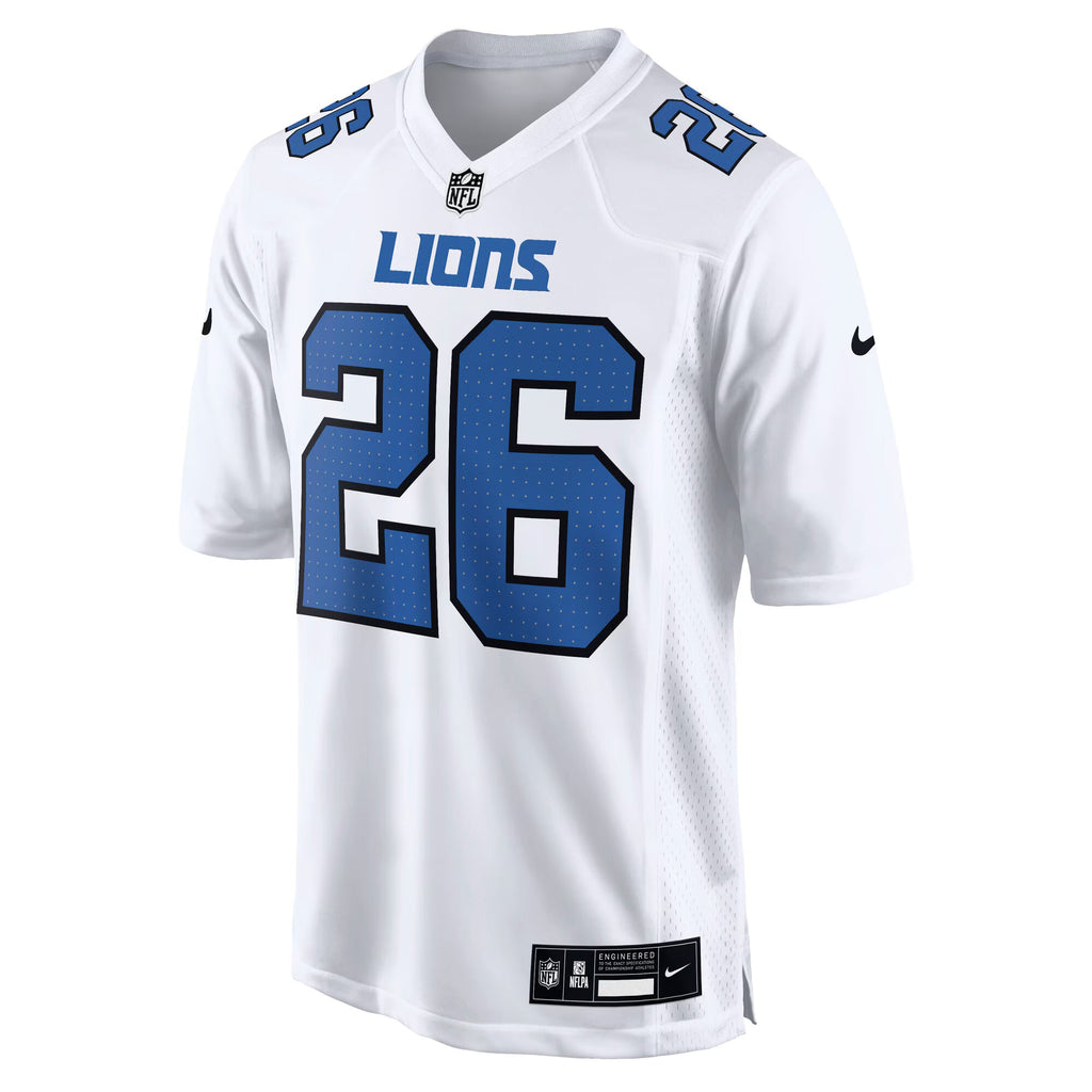 Detroit Lions Jahmyr Gibbs White Tundra Fashion Game Jersey