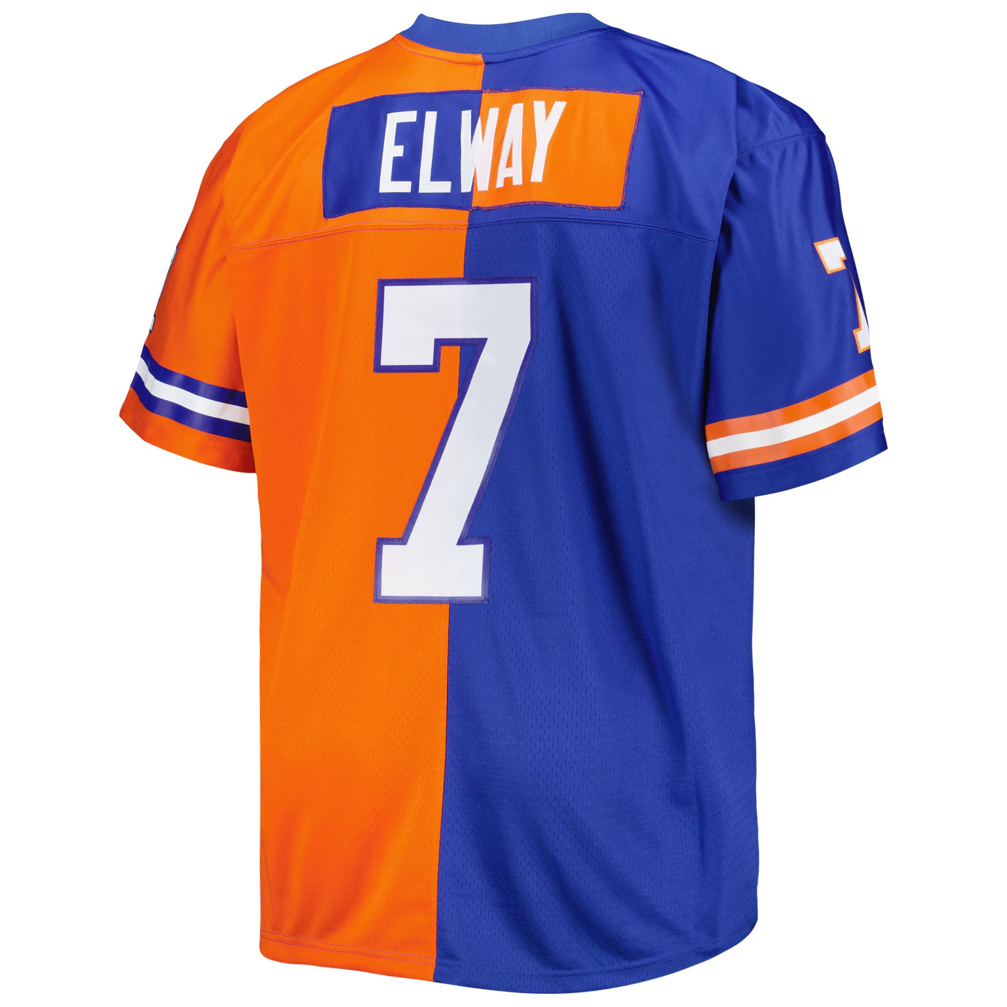 Denver Broncos John Elway Mitchell & Ness Royal/Orange Big & Tall Split Legacy Retired Player Replica Jersey