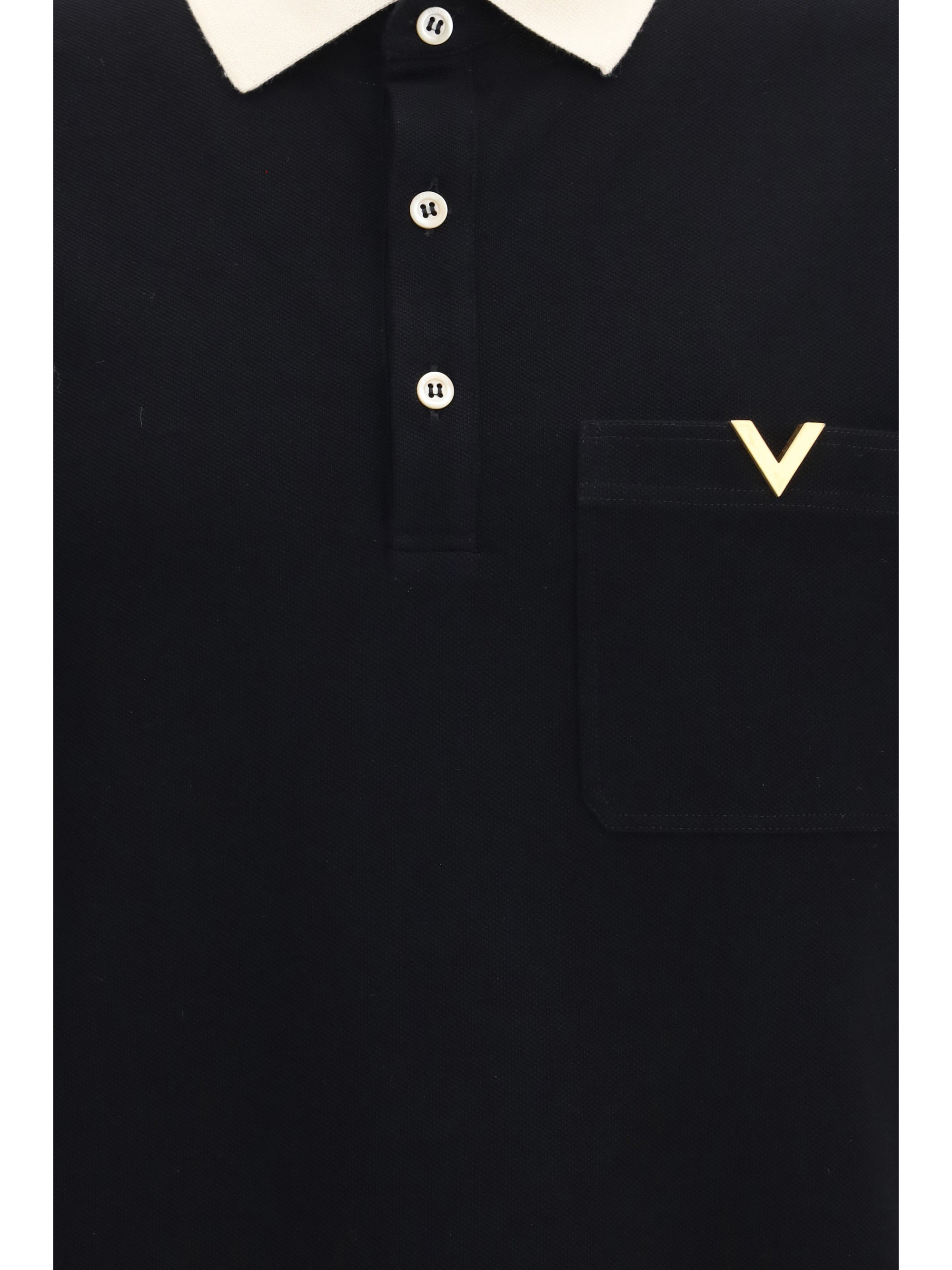 Valentino Men Polo With Contrast Trims