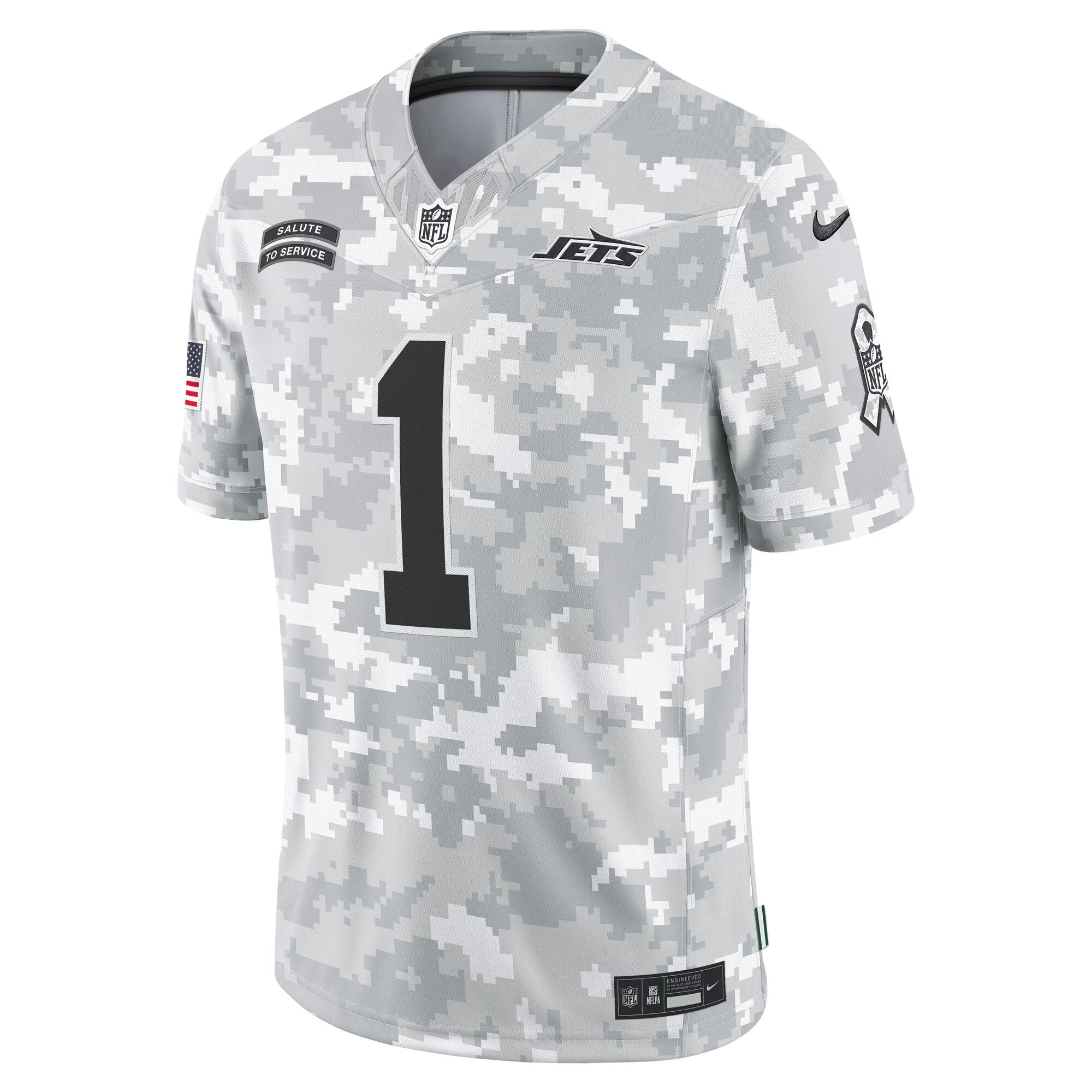 New York Jets Sauce Gardner Arctic Camo 2024 Salute to Service Limited Jersey