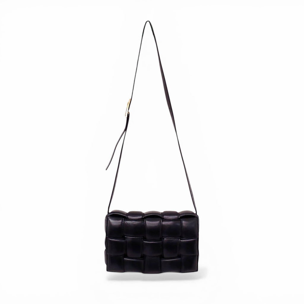 BOTTEGA VENETA BLACK PADDED CASSETTE BAG