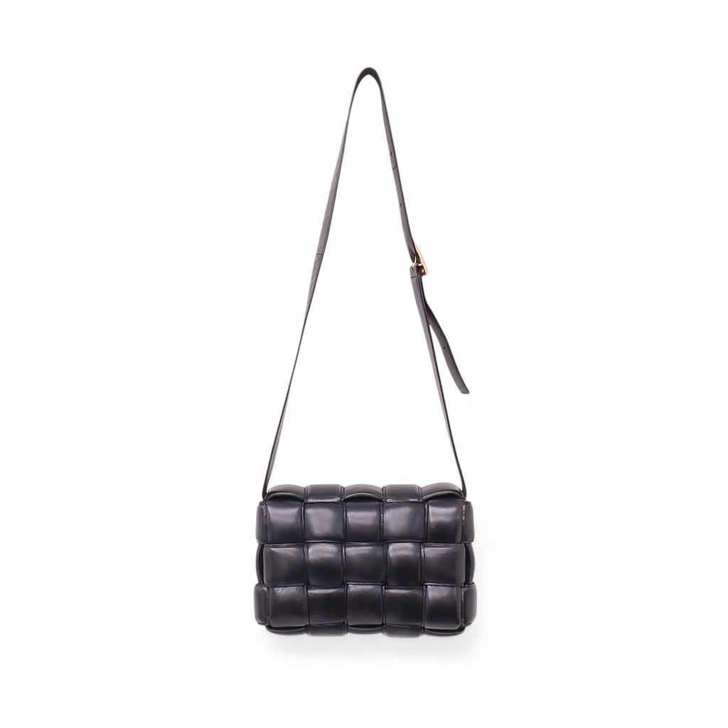 BOTTEGA VENETA BLACK PADDED CASSETTE BAG