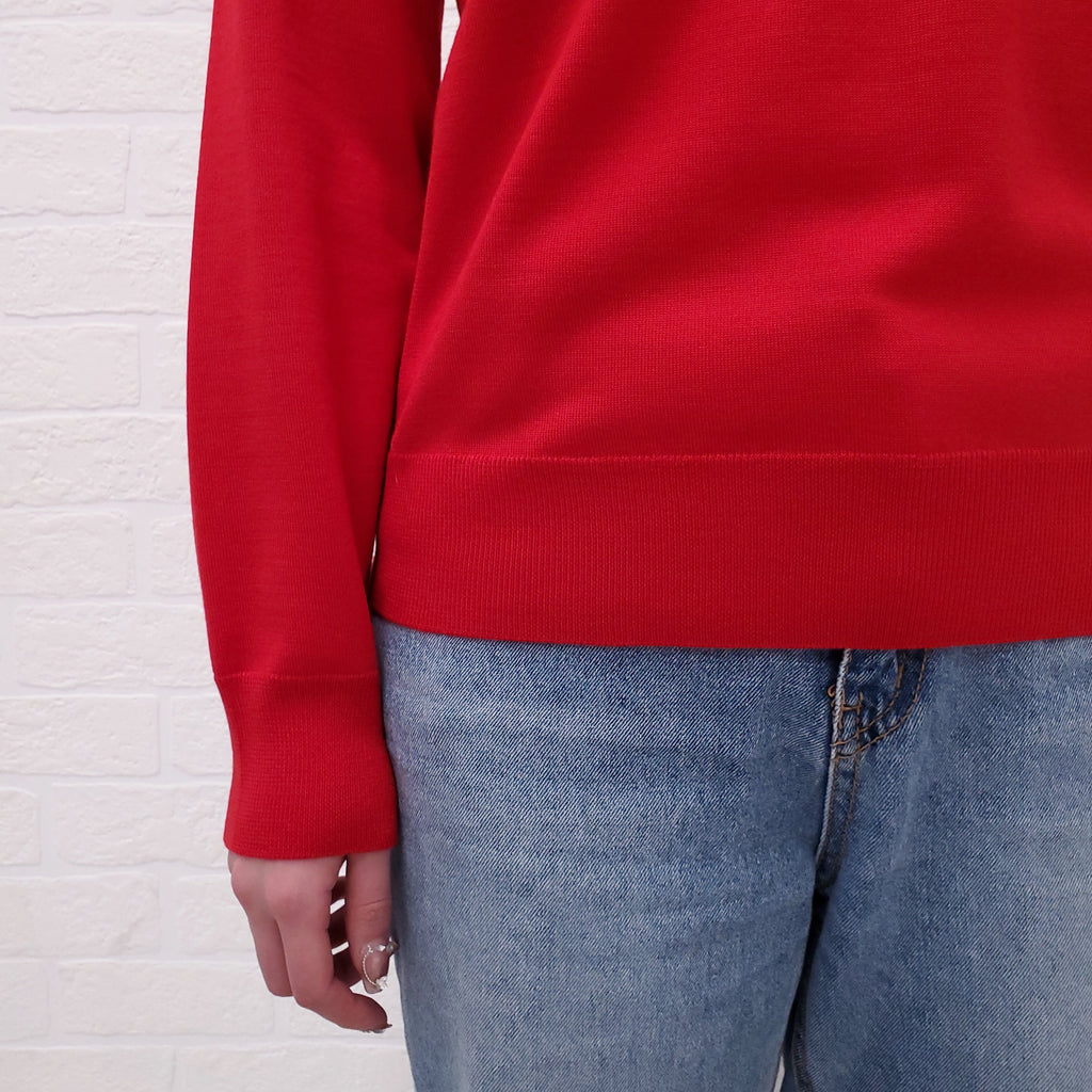 BOTTEGA VENETA RED SWEATER WITH BUTTONS - SIZE XS