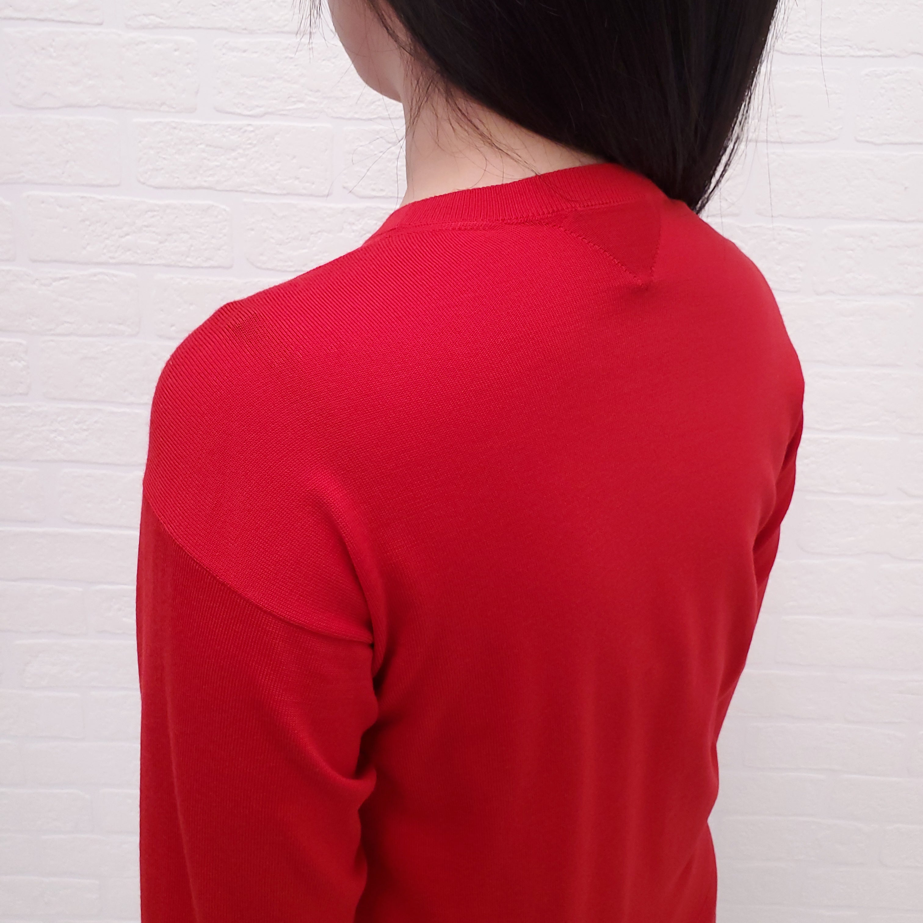 BOTTEGA VENETA RED SWEATER WITH BUTTONS - SIZE XS