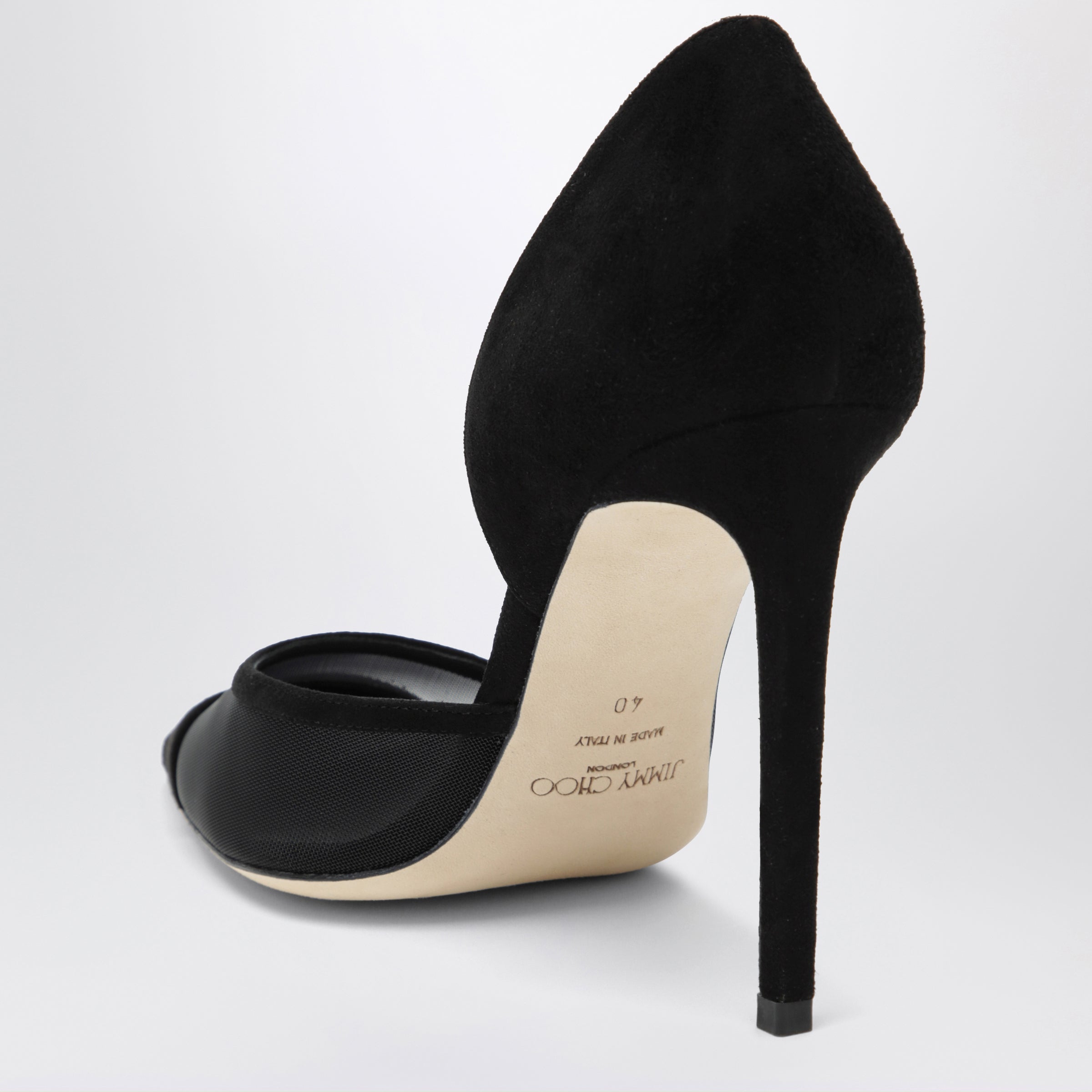Jimmy Choo Brigitte 100 Pumps In Black Suede And Mesh Women