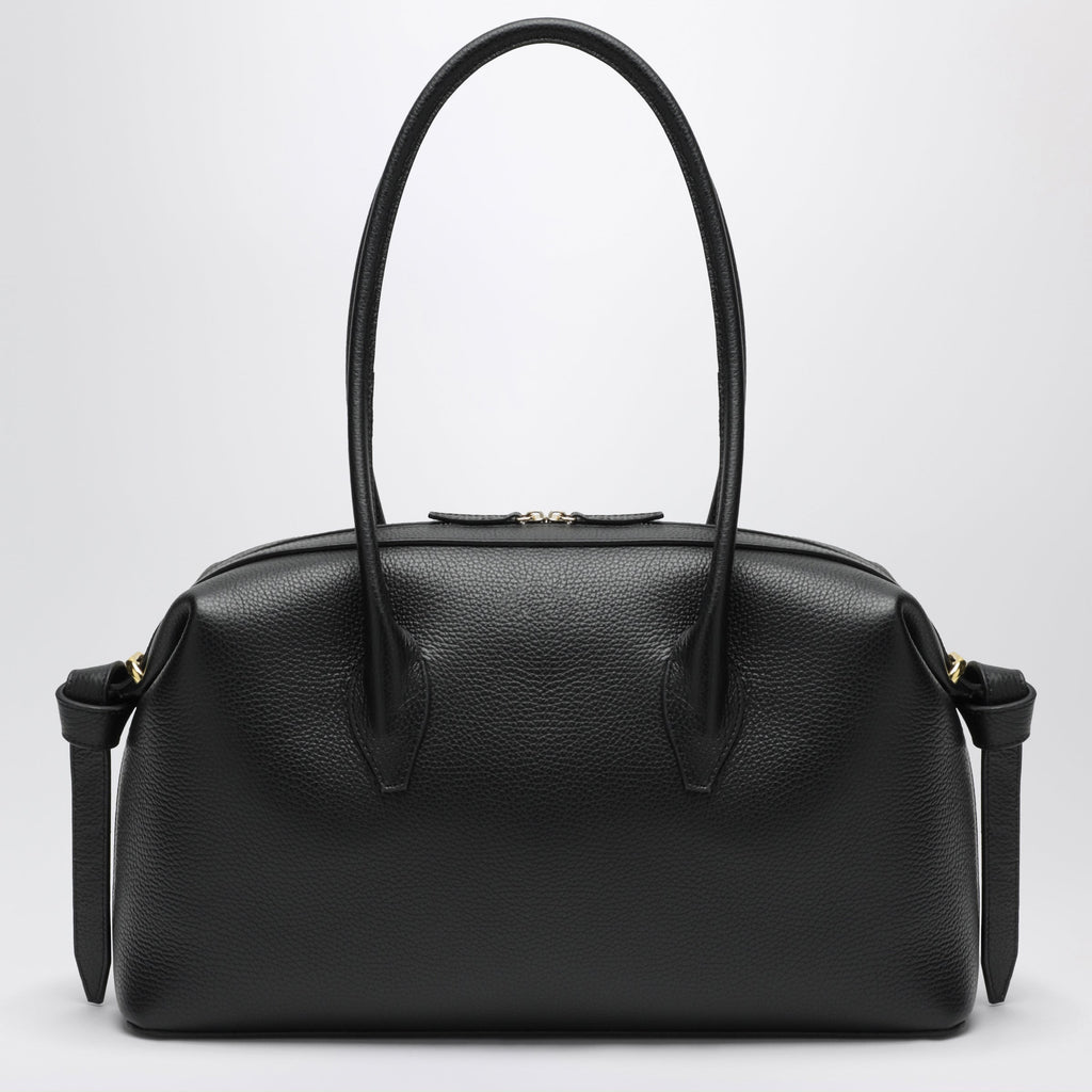 Yuzefi Brioche Duffle Bag In Black Pebble-Grained Leather Women