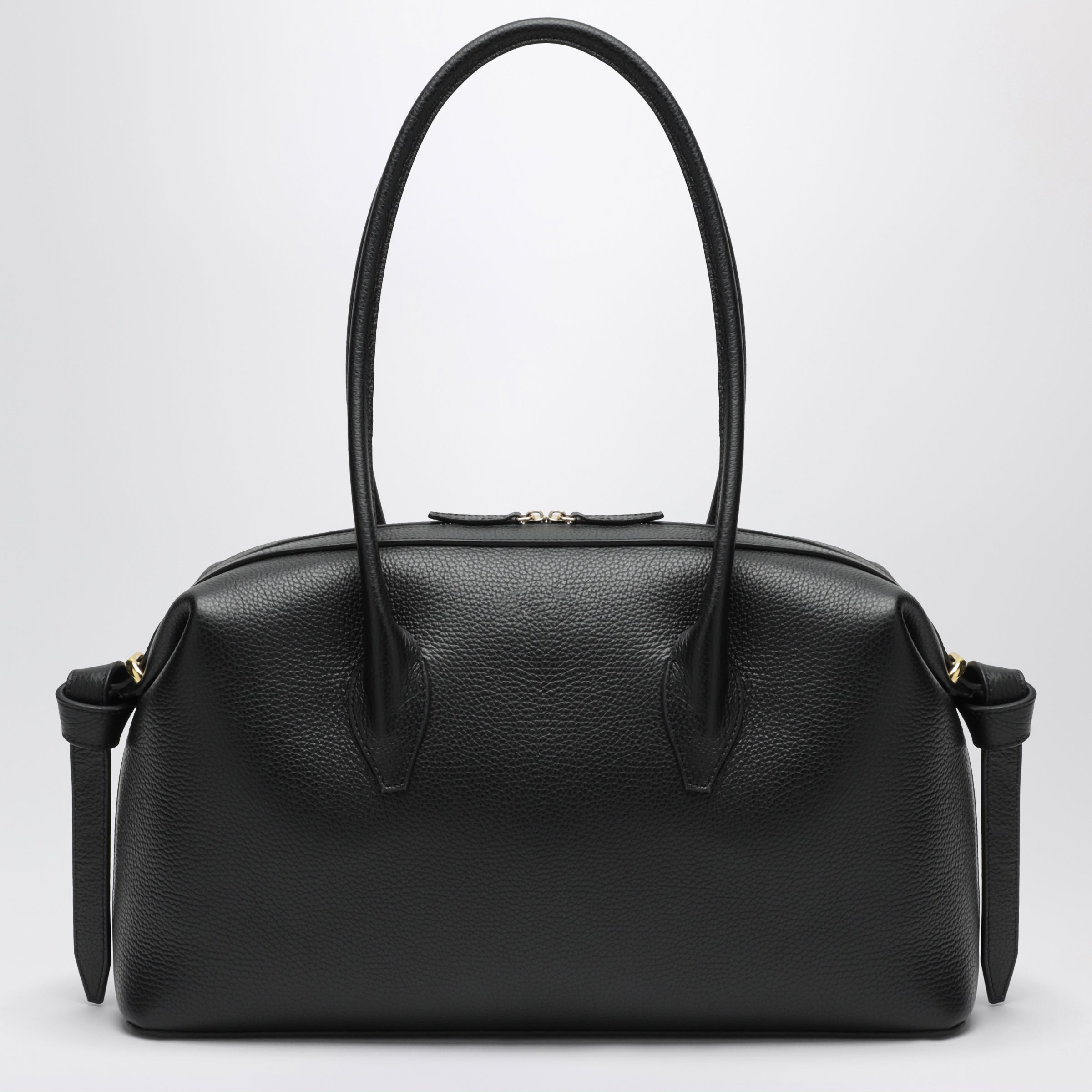 Yuzefi Brioche Duffle Bag In Black Pebble-Grained Leather Women