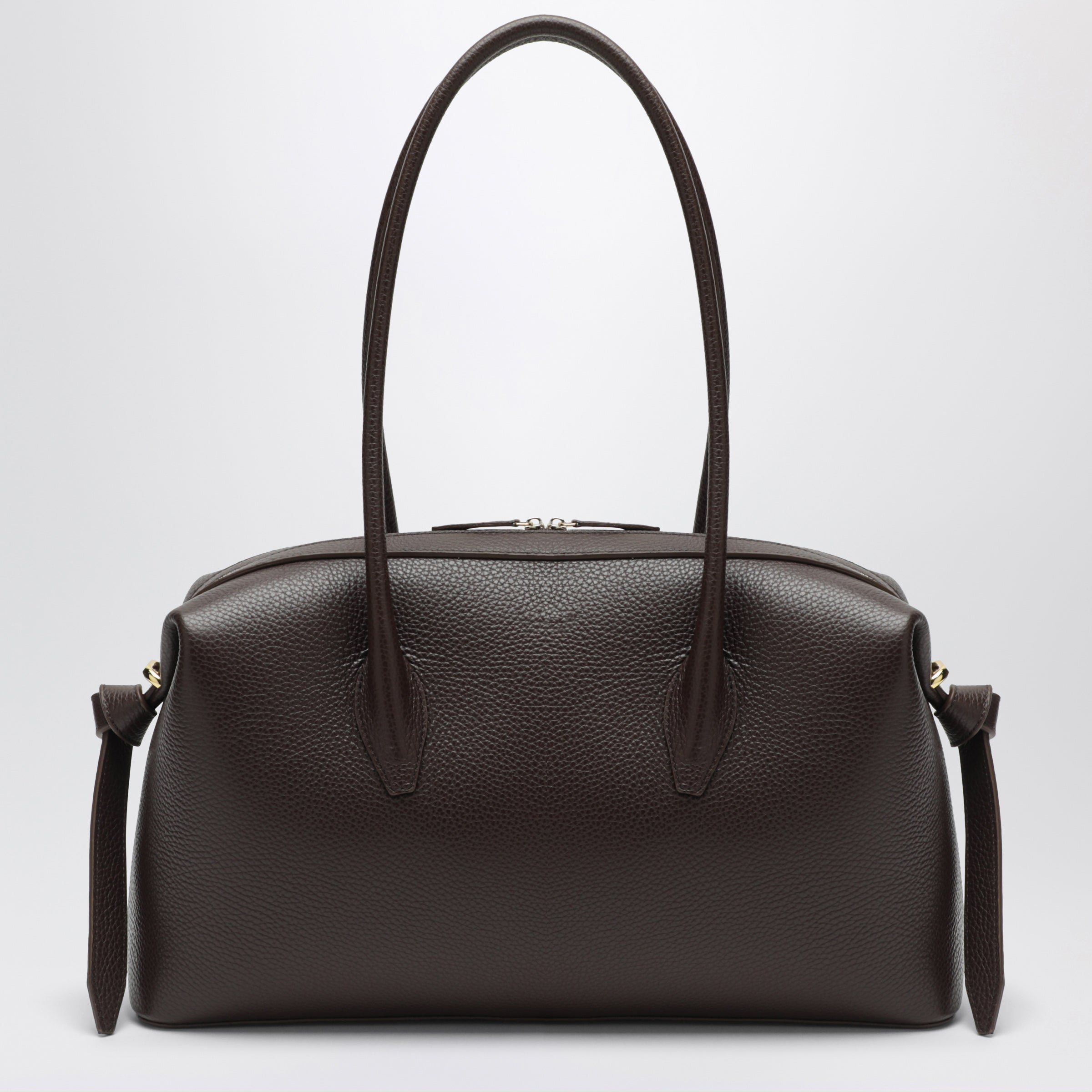 Yuzefi Brioche Duffle Bag In Espresso Pebble-Grained Leather Women