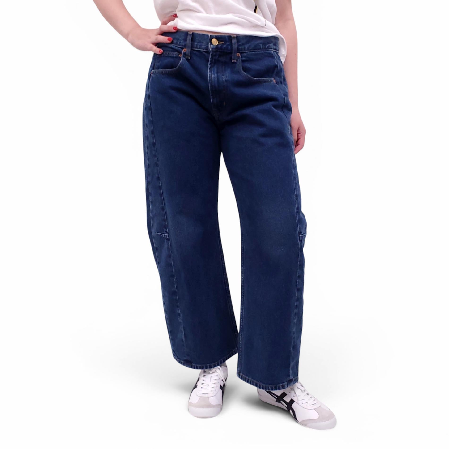 B SIDES JEANS MEDIUM WASH BOYFRIEND BARREL JEANS - SIZE 29