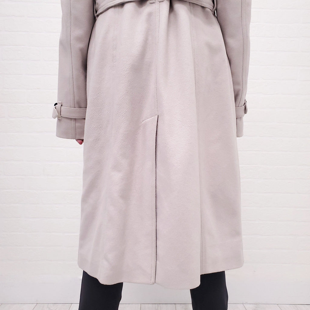 BURBERRY WOOL TRENCH COAT - SIZE 12