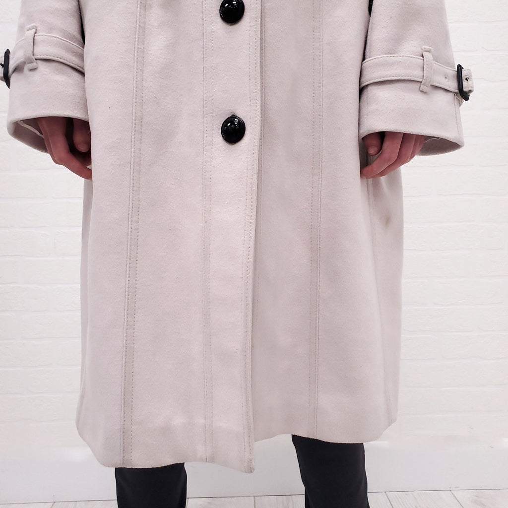BURBERRY WOOL TRENCH COAT - SIZE 12
