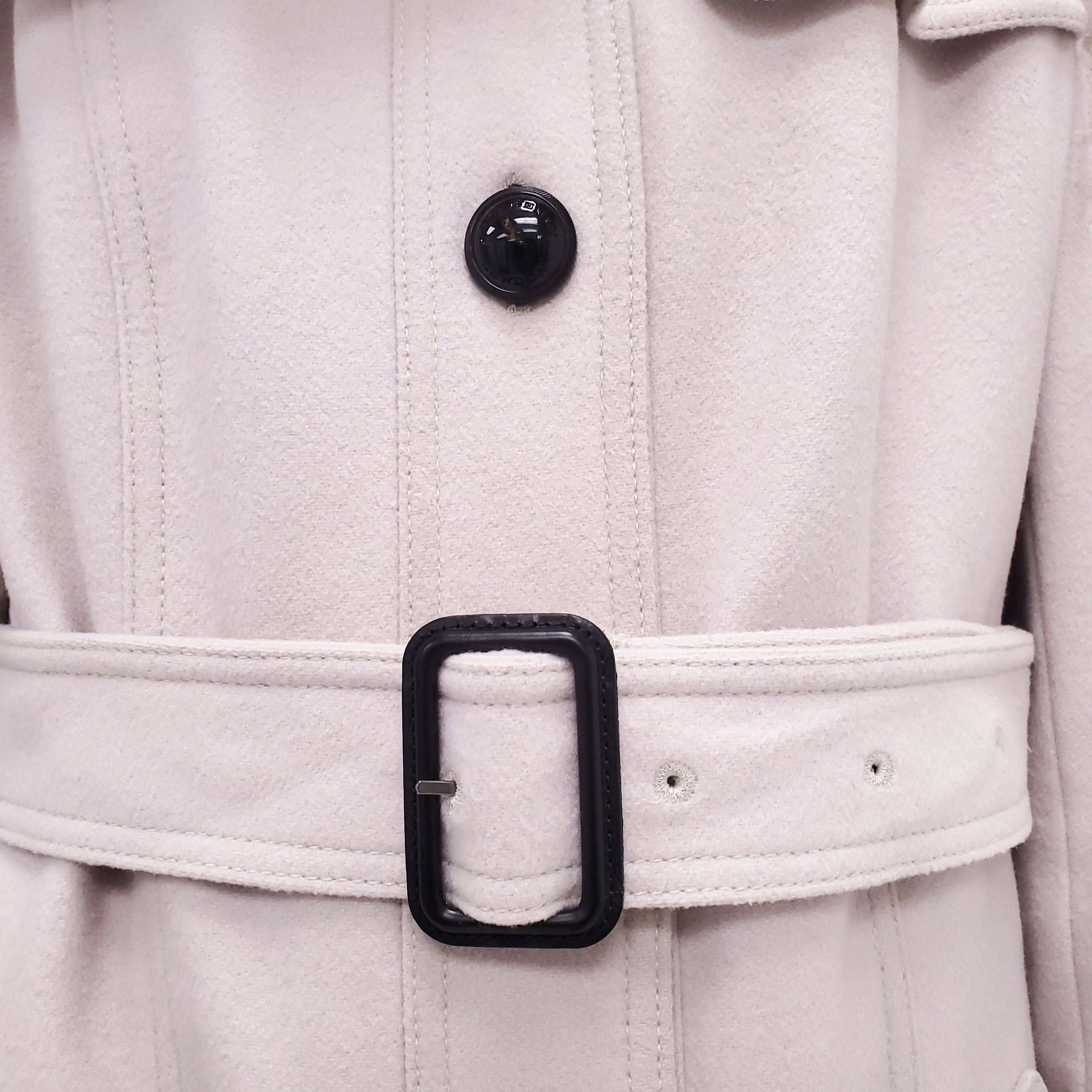 BURBERRY WOOL TRENCH COAT - SIZE 12