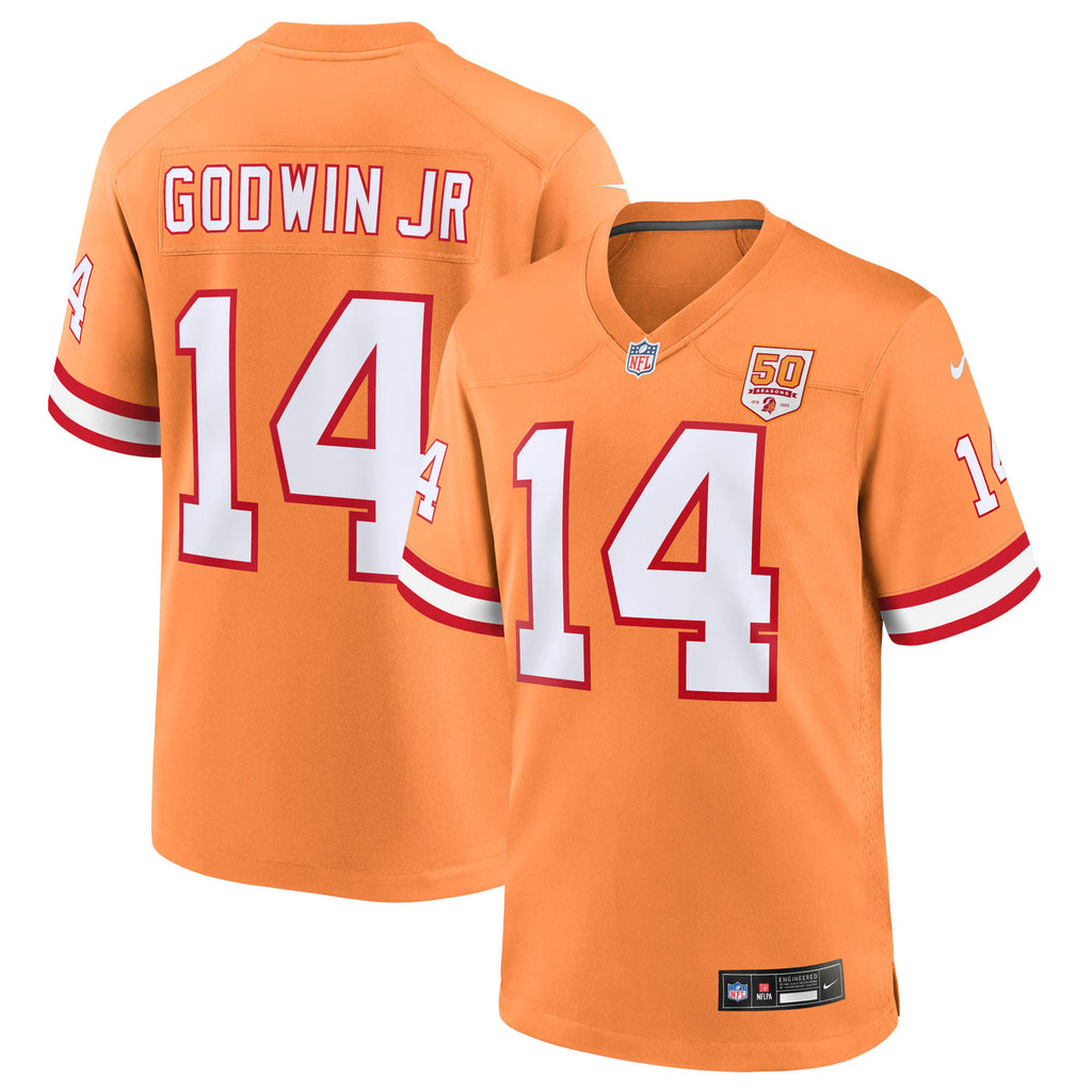 Tampa Bay Buccaneers Chris Godwin Jr. Creamsicle 50th Season Game Jersey