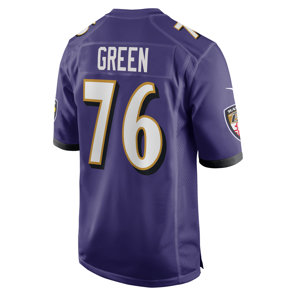 Baltimore Ravens Kenyon Green Purple Team Game Jersey