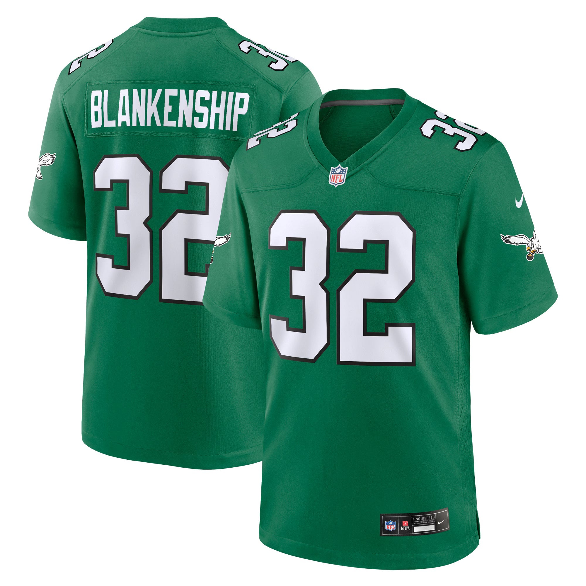 Philadelphia Eagles Reed Blankenship Kelly Green Alternate Game Jersey
