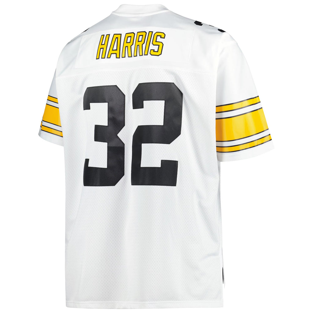 Pittsburgh Steelers Franco Harris Mitchell & Ness White Big & Tall 1976 Retired Player Replica Jersey