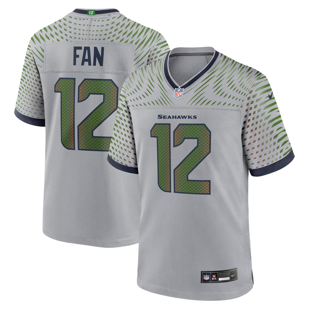 Seattle Seahawks 12s Wolf Gray 2025 Rivalries Collection Game Jersey