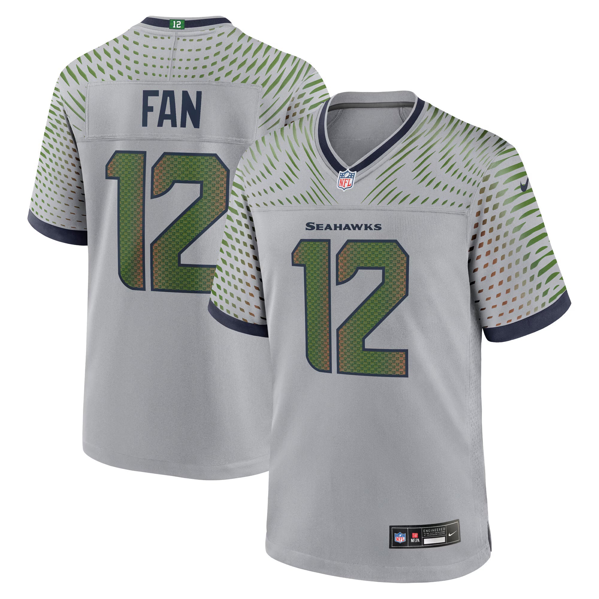 Seattle Seahawks 12s Wolf Gray 2025 Rivalries Collection Game Jersey