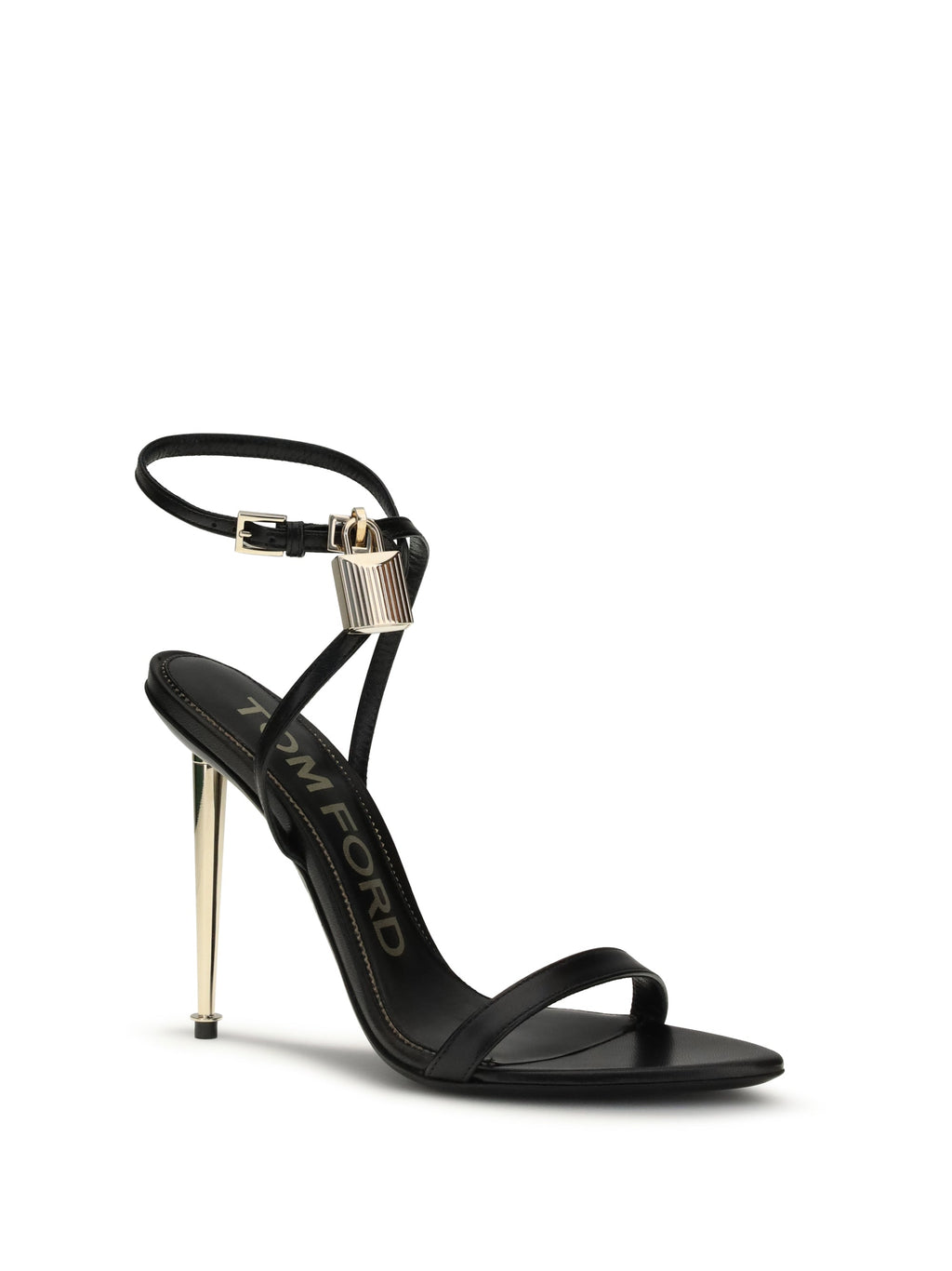 Tom Ford Women Padlock Pointy Naked Heeled Sandals