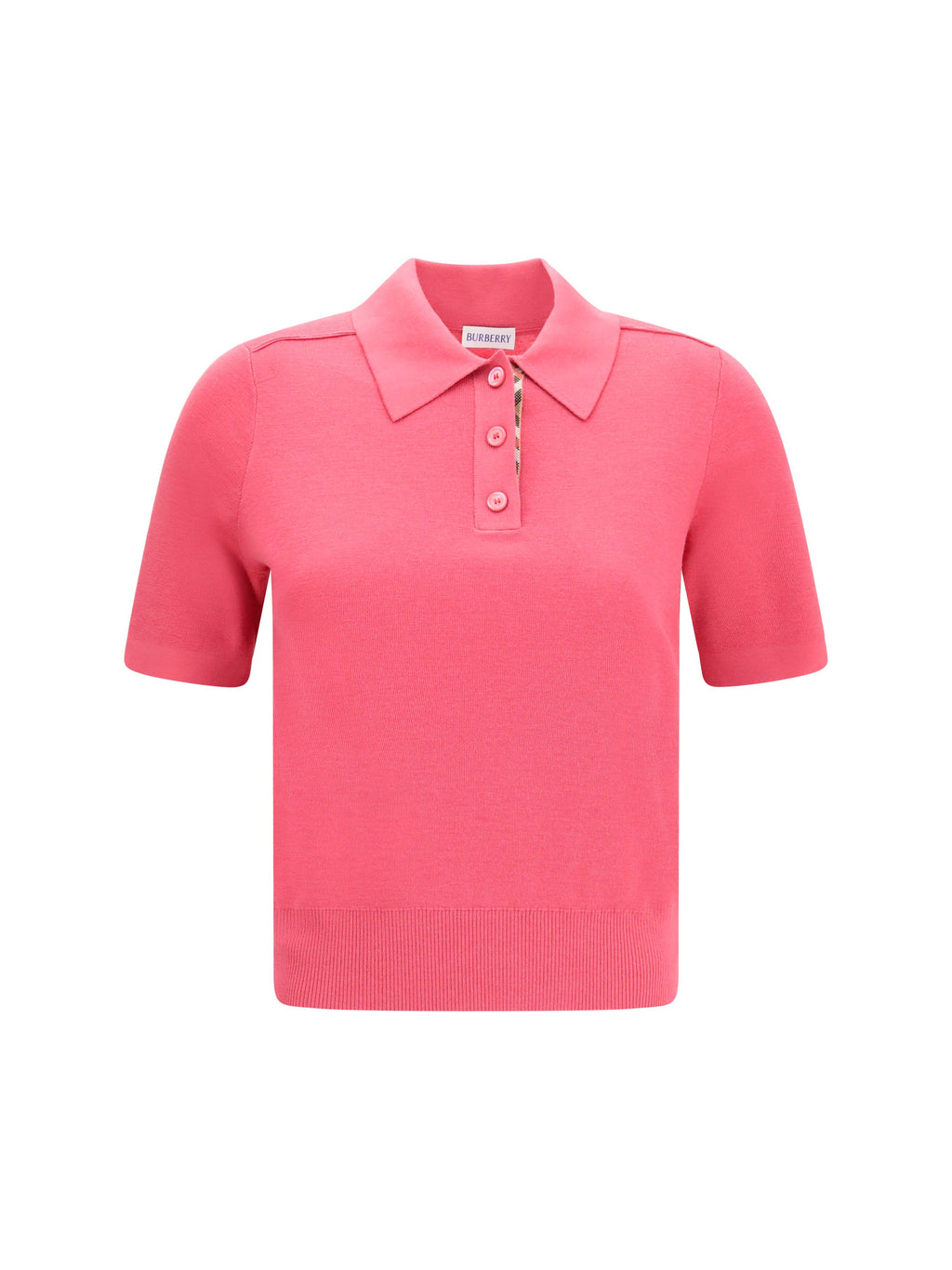 Burberry Women Wool Polo With Check Details