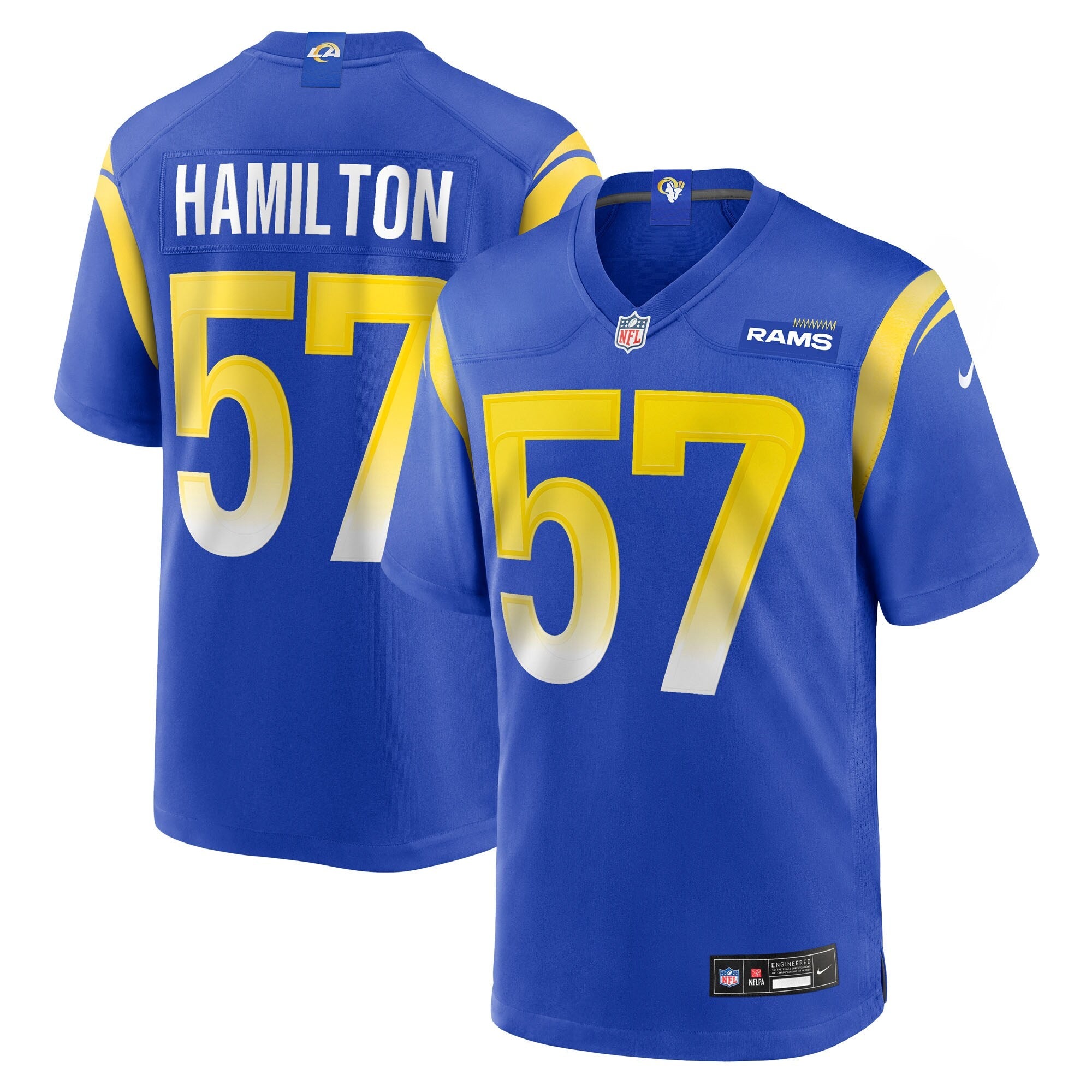 Los Angeles Rams Ty Hamilton Royal Team Game Jersey