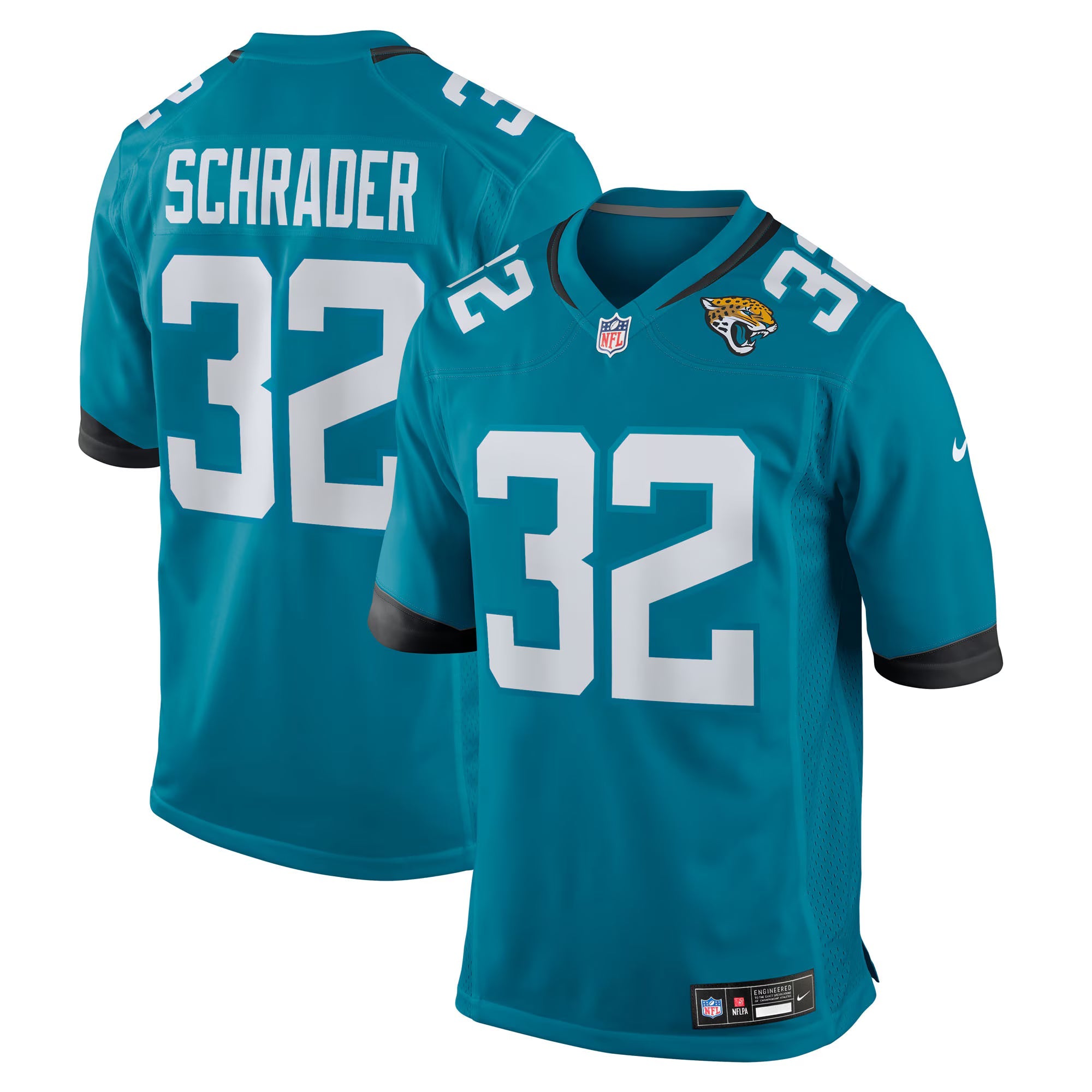Jacksonville Jaguars Cody Schrader Teal Team Game Jersey