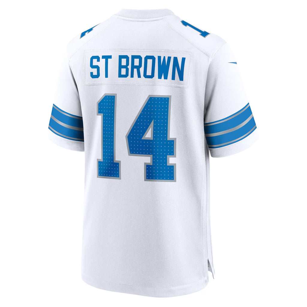 Detroit Lions Amon-Ra St. Brown White Game Jersey