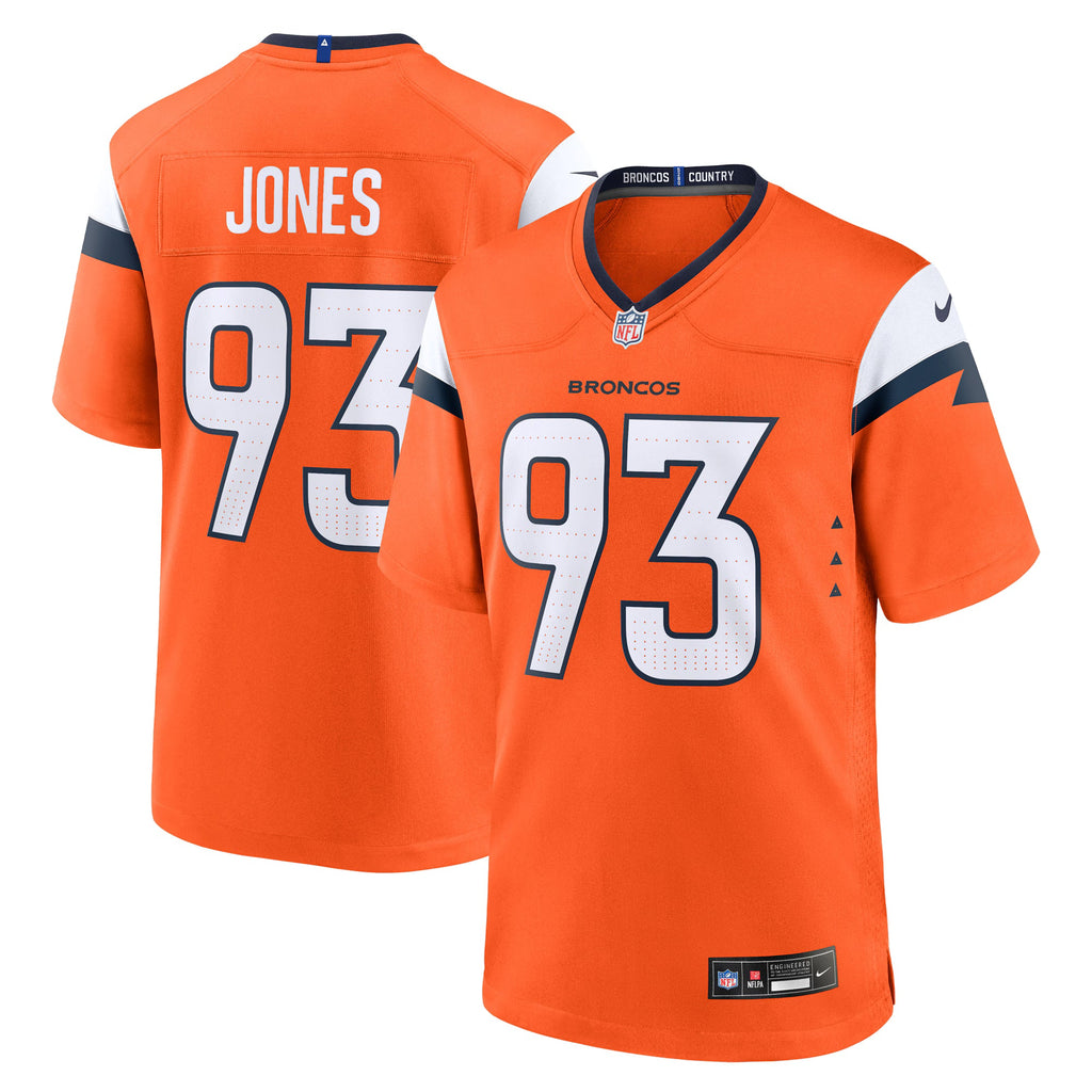Denver Broncos D.J. Jones Orange Team Game Jersey